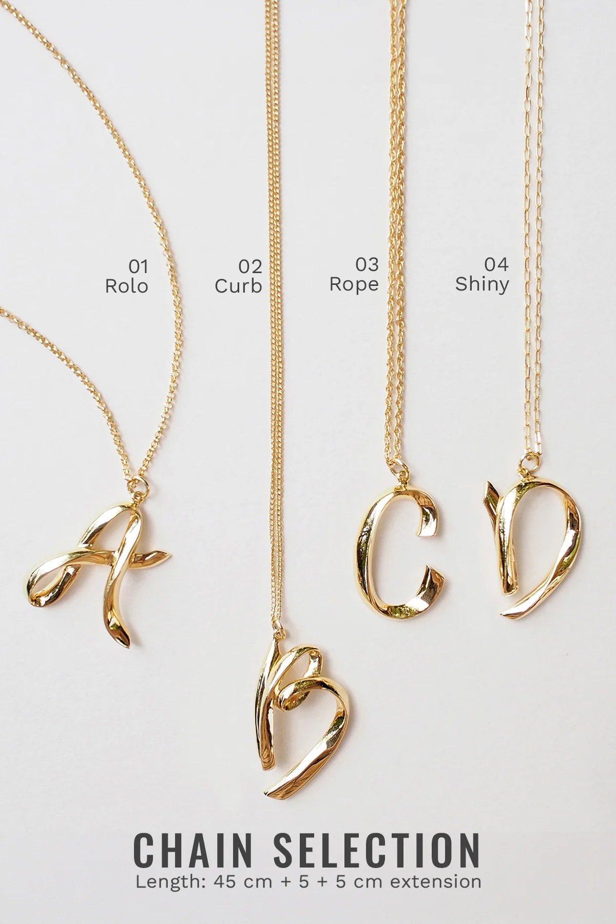 Alphabet A Gold - Ketting - Image 3