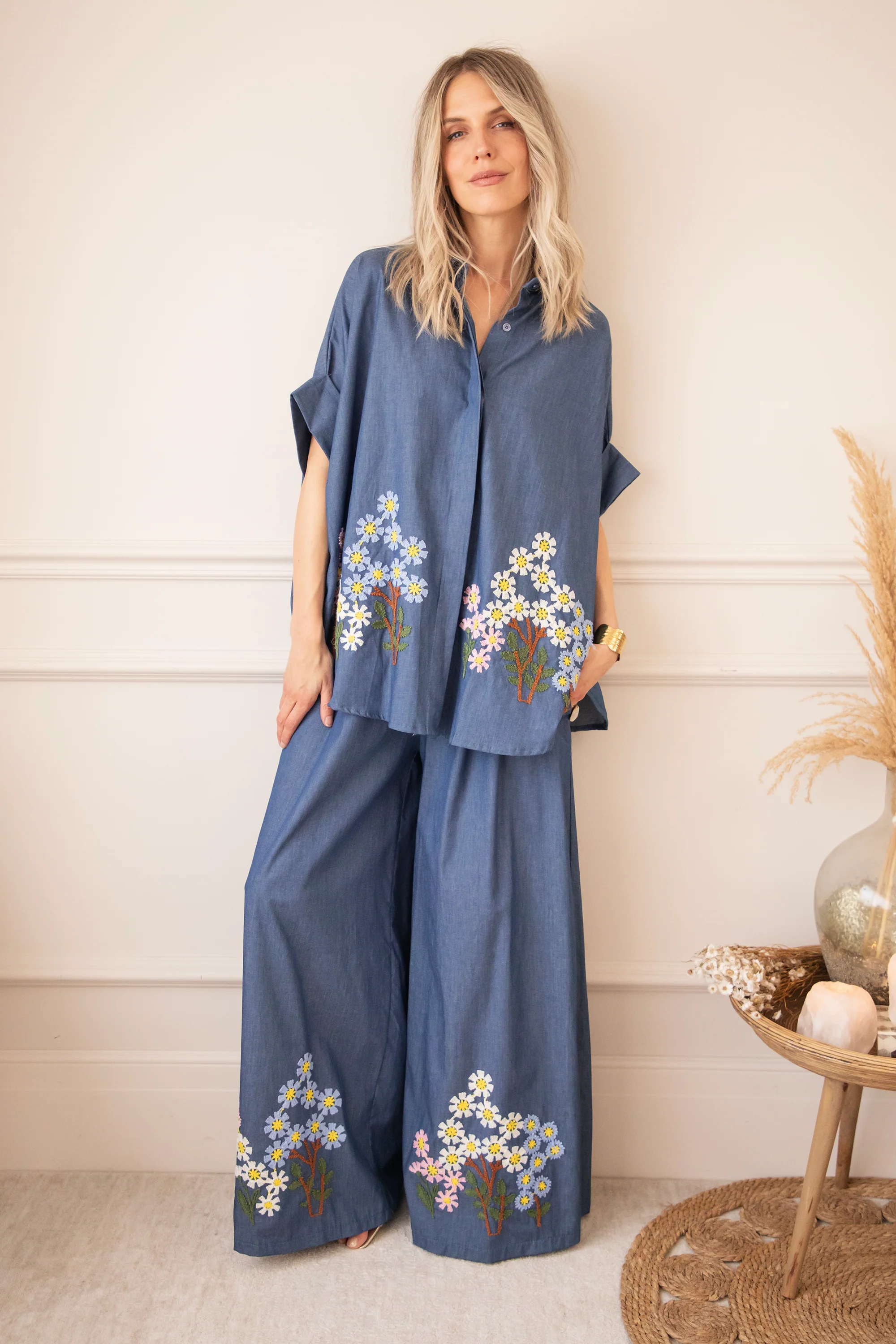 Bloom Below Dark Blue - Blouse - Image 6