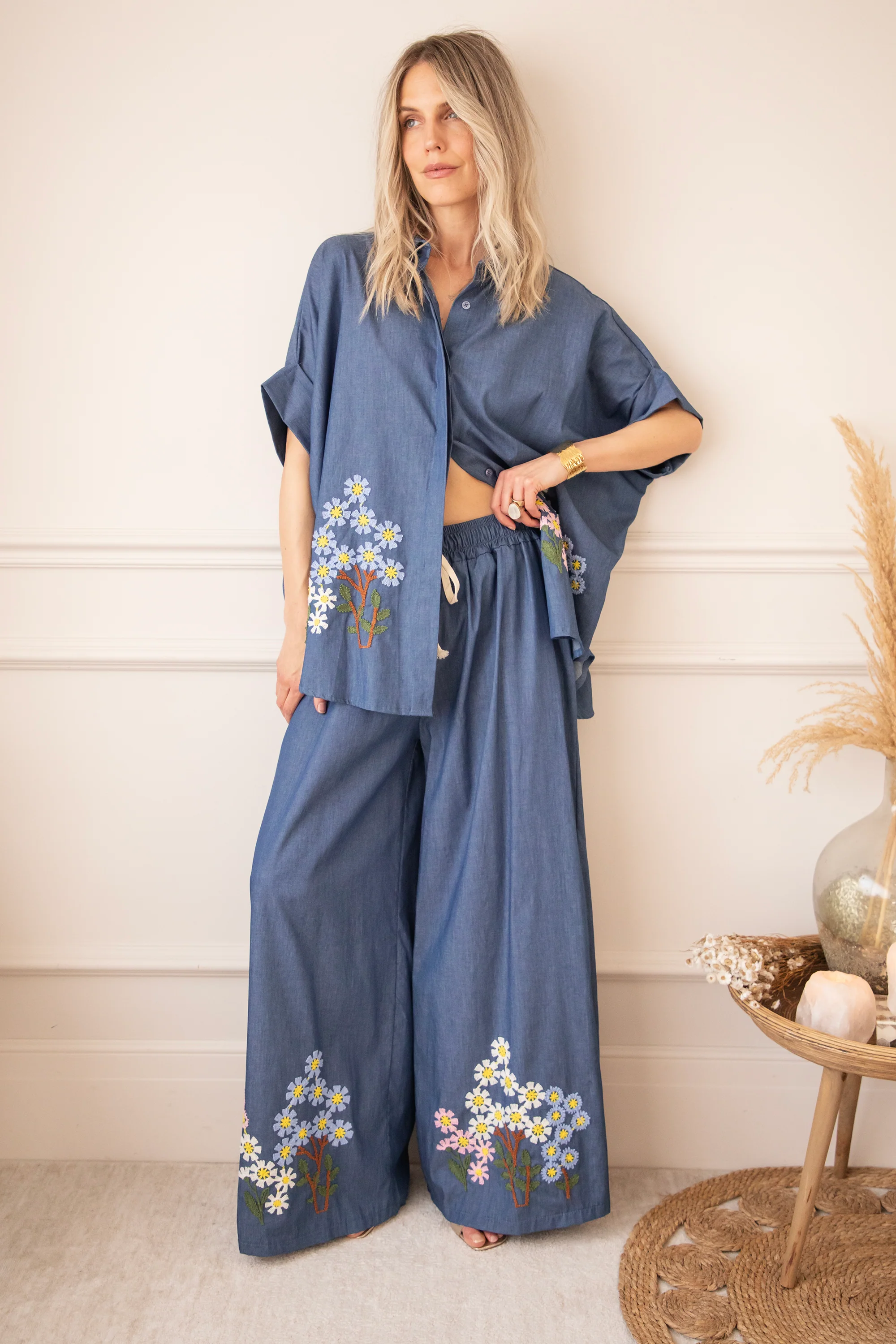 Bloom Below Dark Blue - Blouse - Image 7