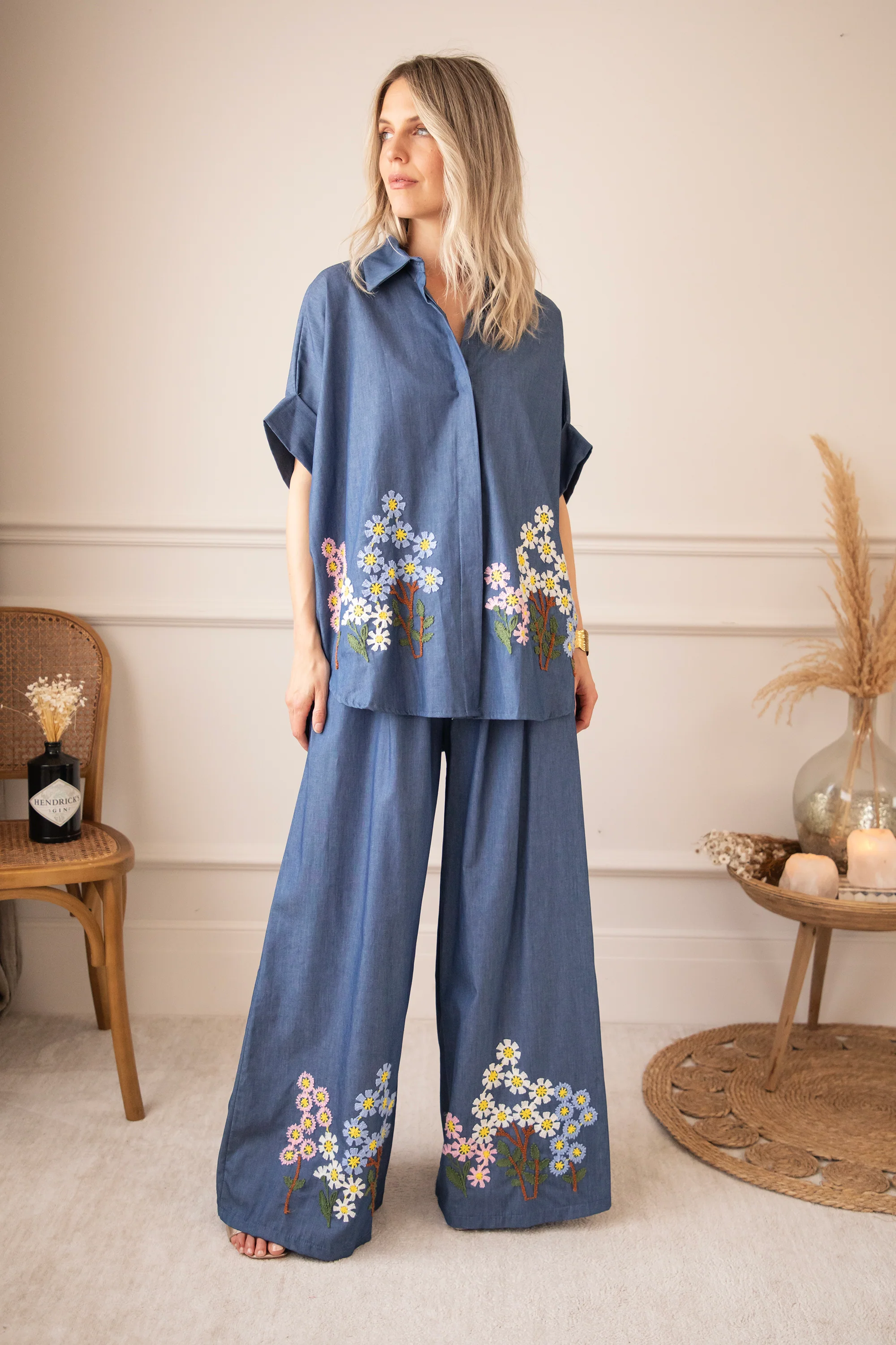 Bloom Below Dark Blue - Blouse - Image 3