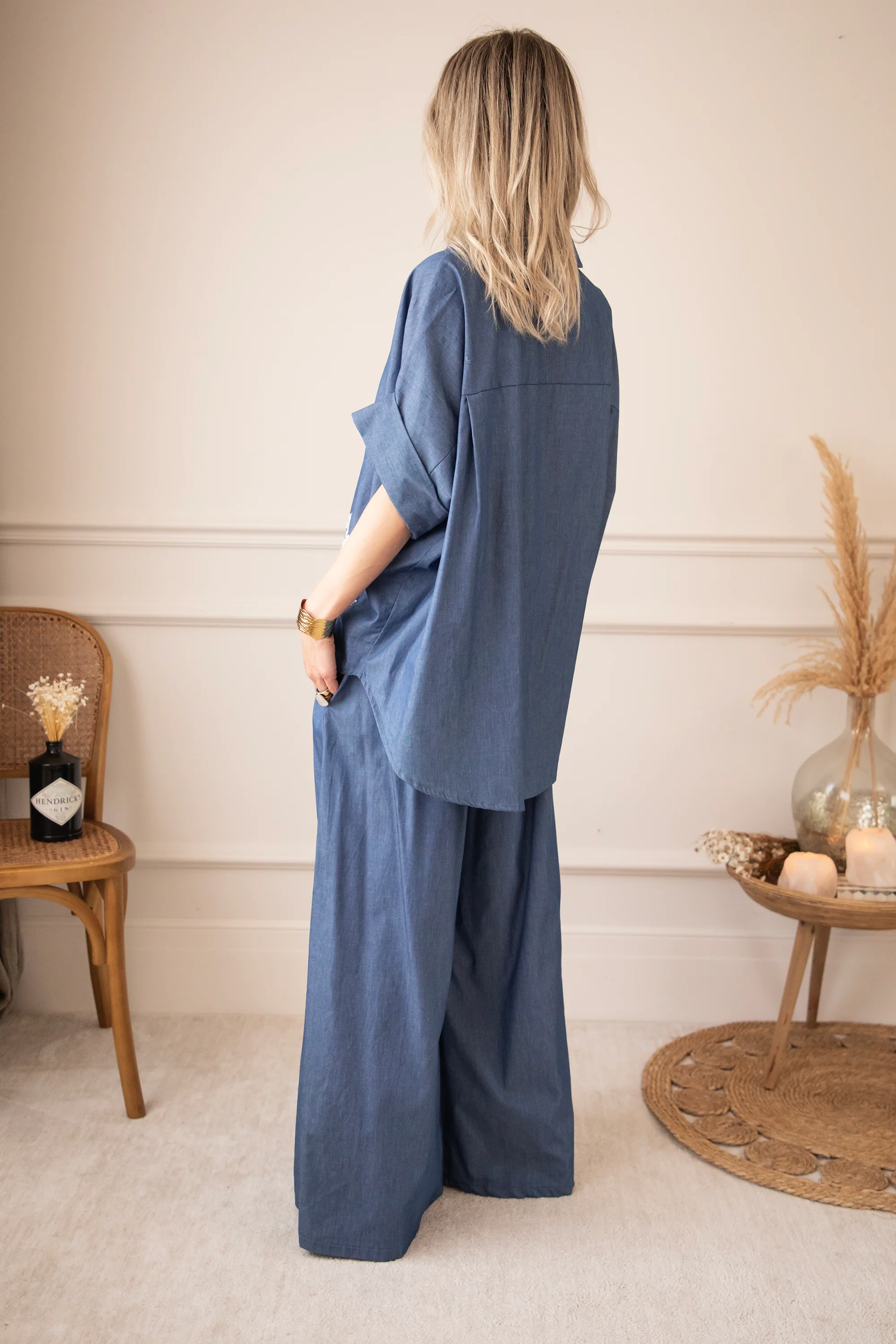 Bloom Below Dark Blue - Blouse - Image 5