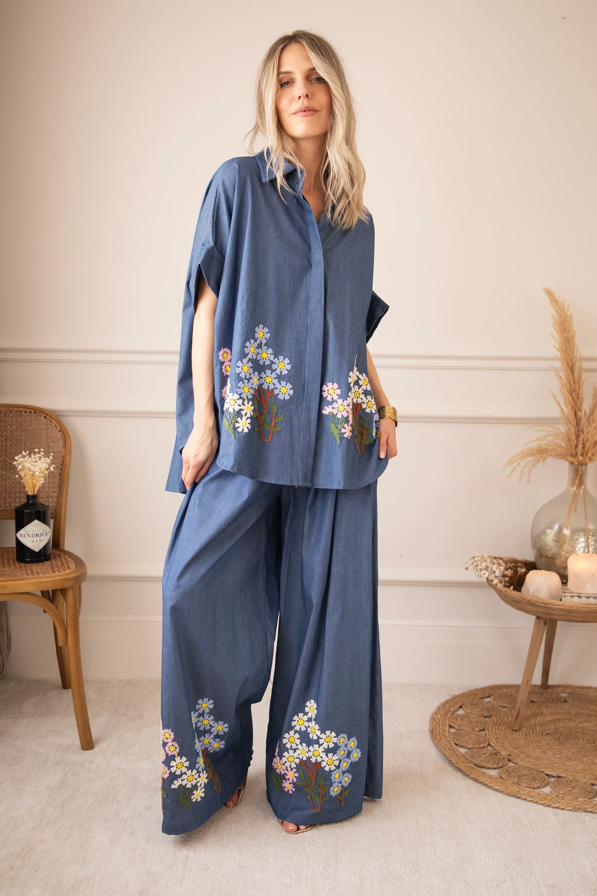 Bloom Below Dark Blue - Blouse - Image 4