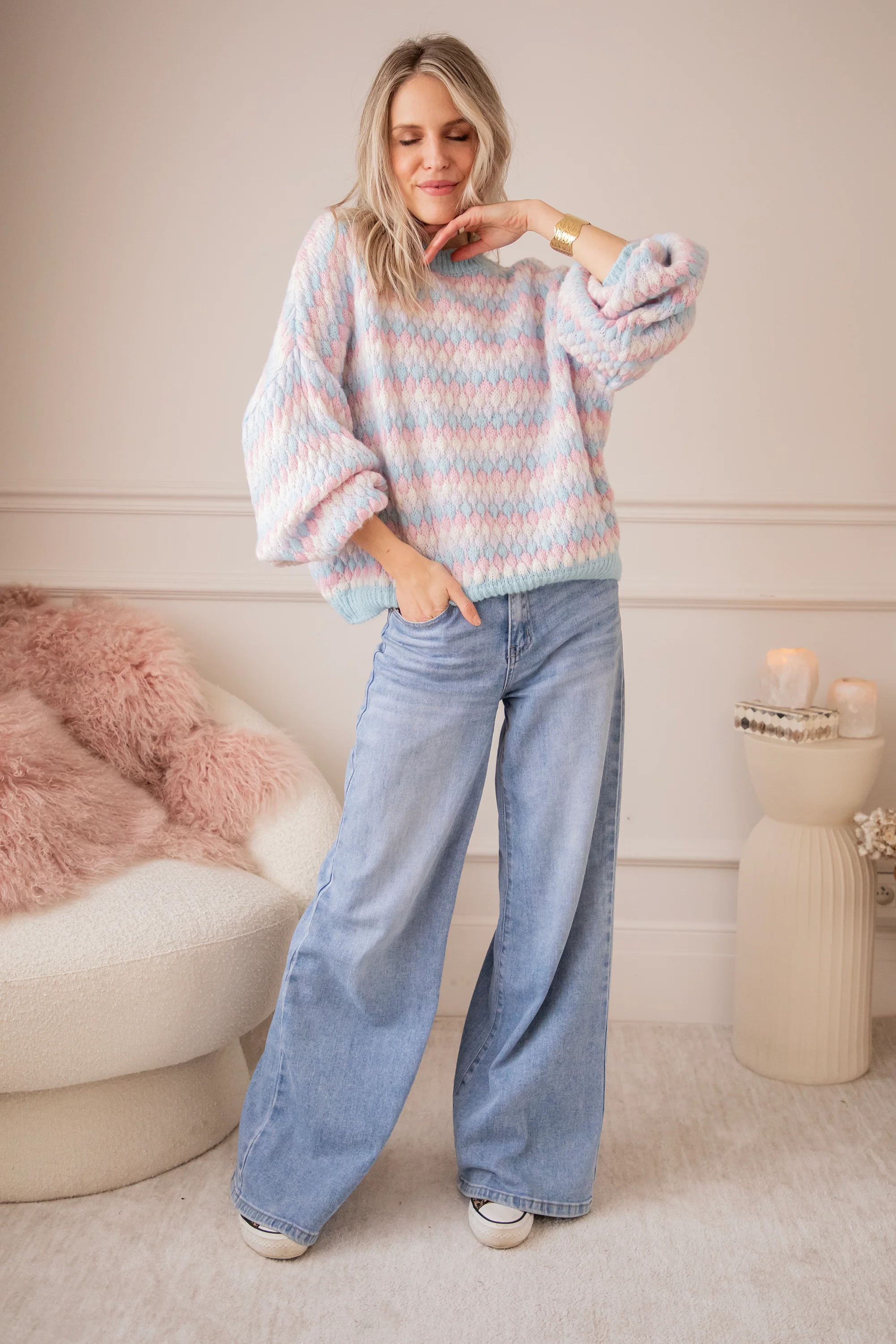 Bubbly Dreams Baby Blue/Baby Pink - Trui - Image 4