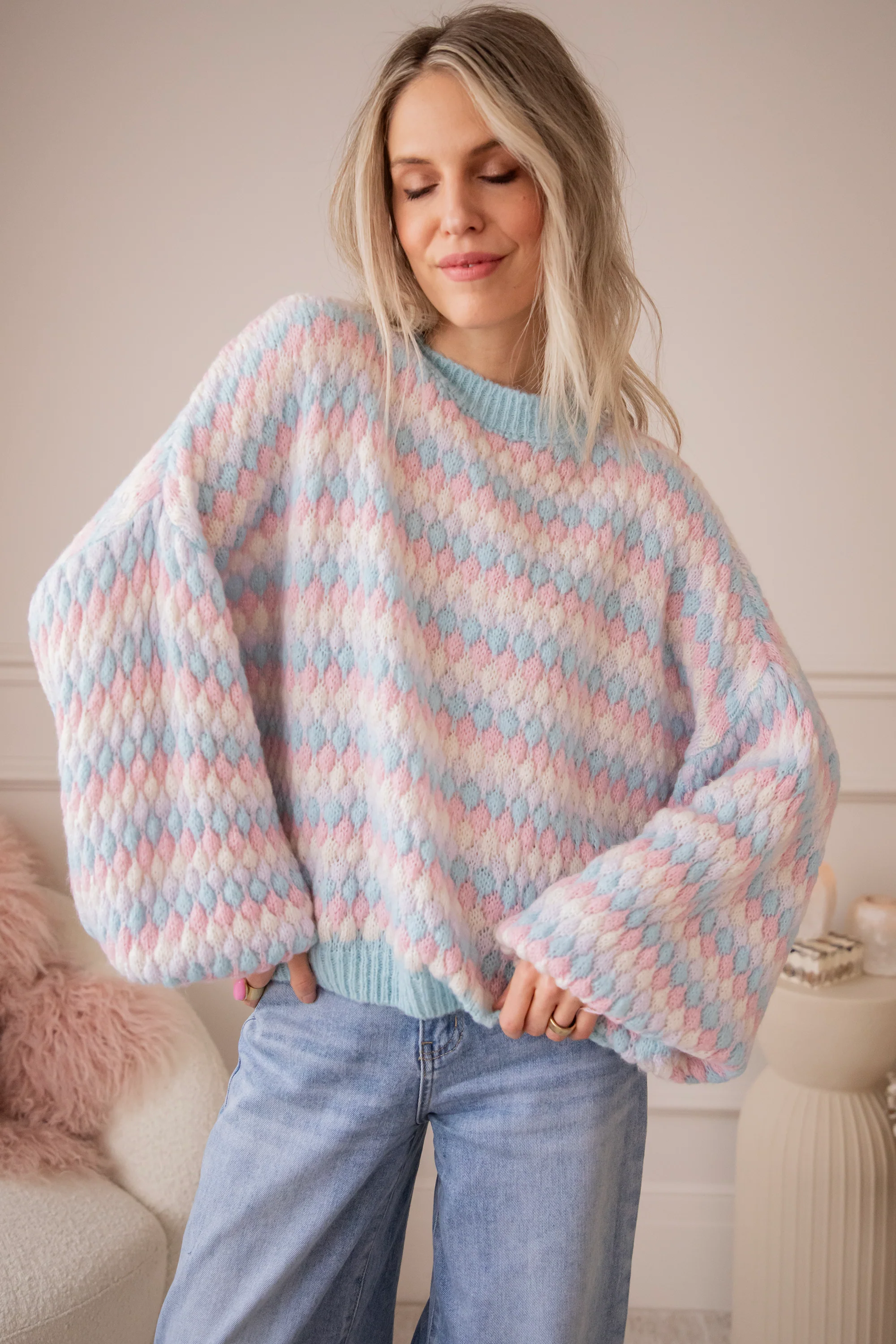 Bubbly Dreams Baby Blue/Baby Pink - Trui - Image 5