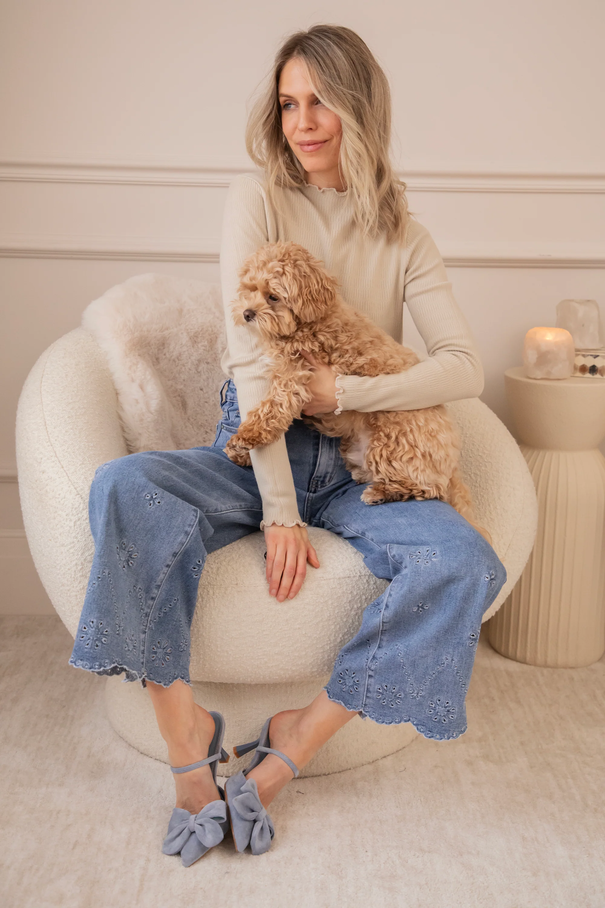 Cute Collar Ruches Café Au Lait - Longsleeve - Image 4