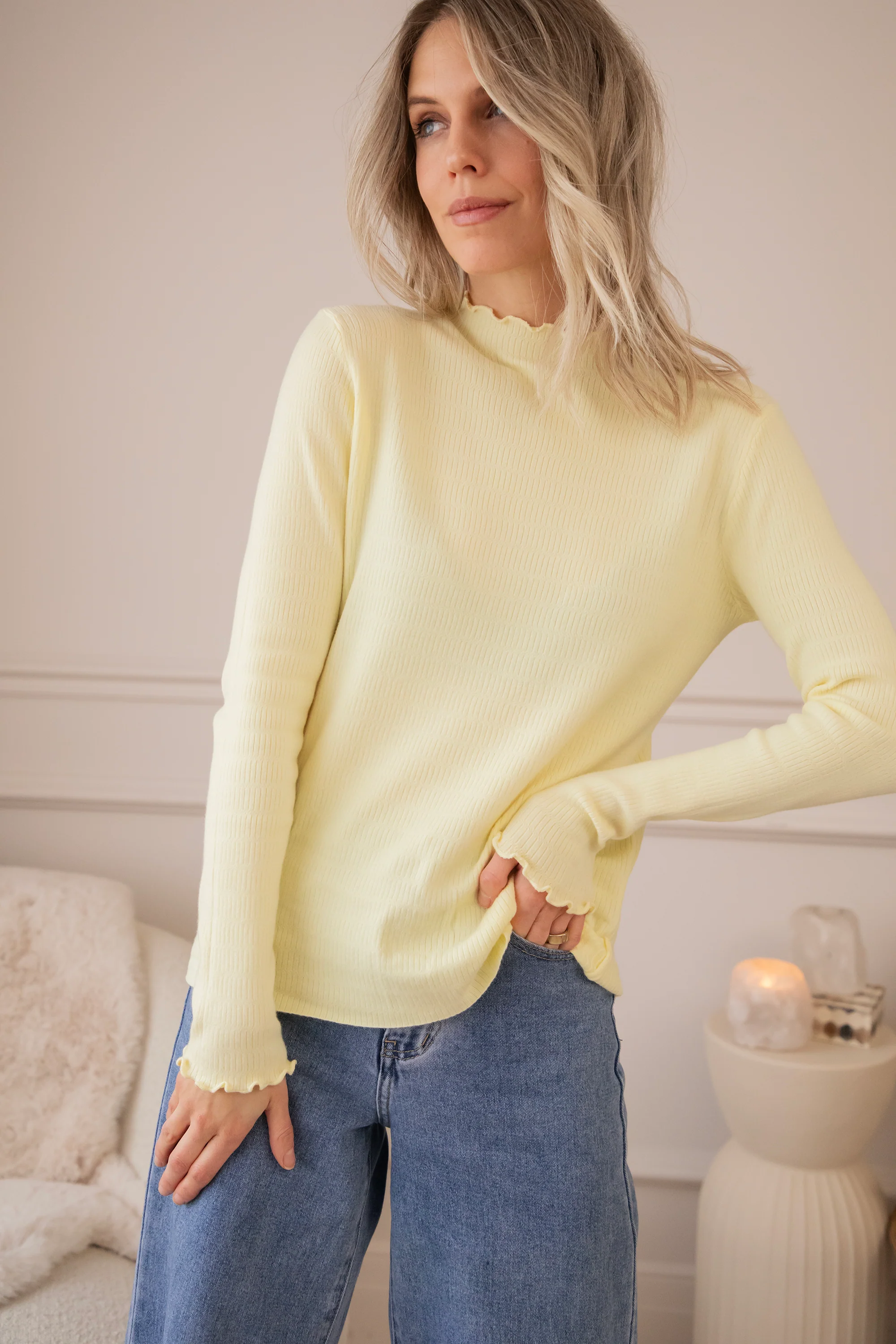 Cute Collar Ruches Yellow - Longsleeve - Image 11