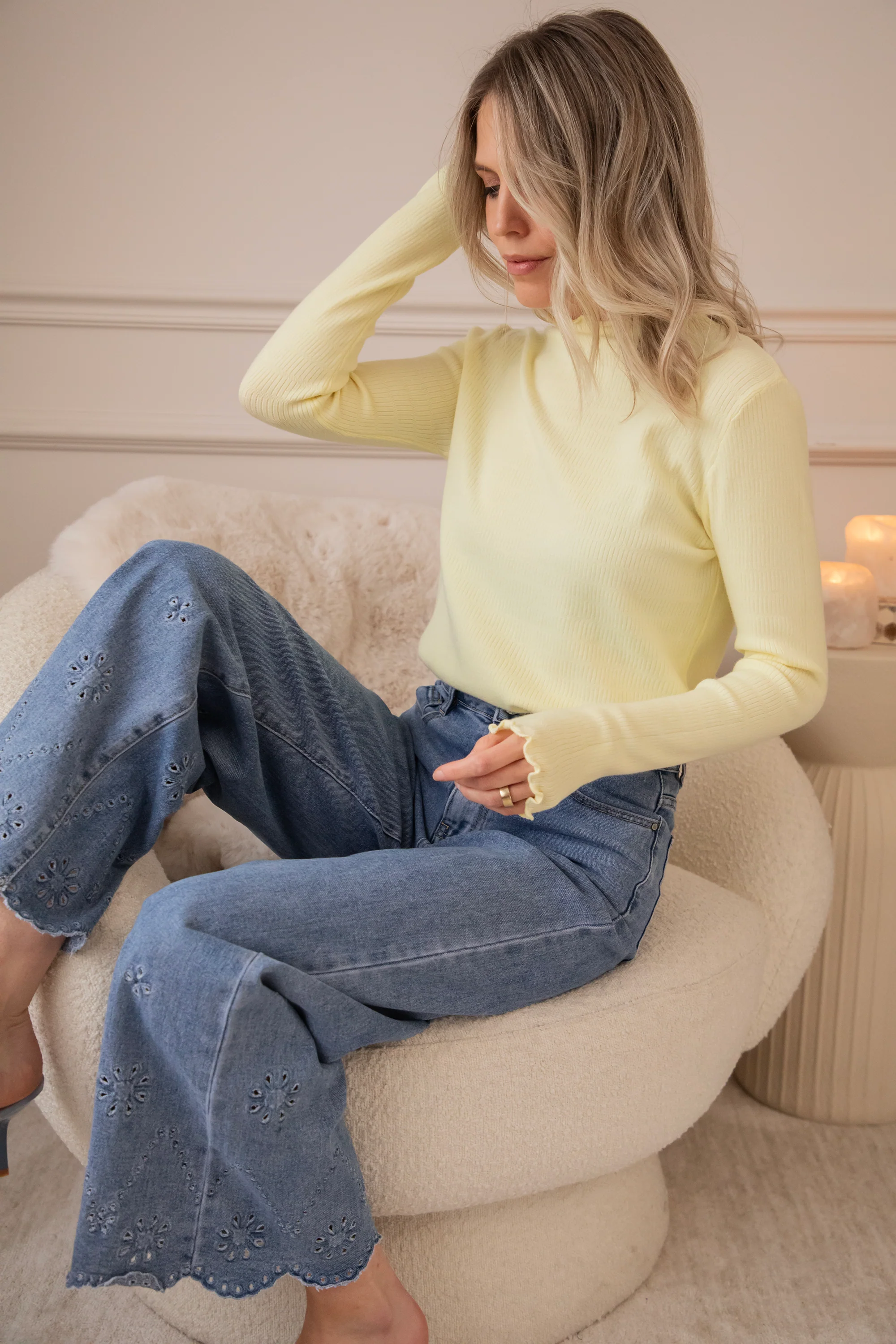 Cute Collar Ruches Yellow - Longsleeve - Image 4