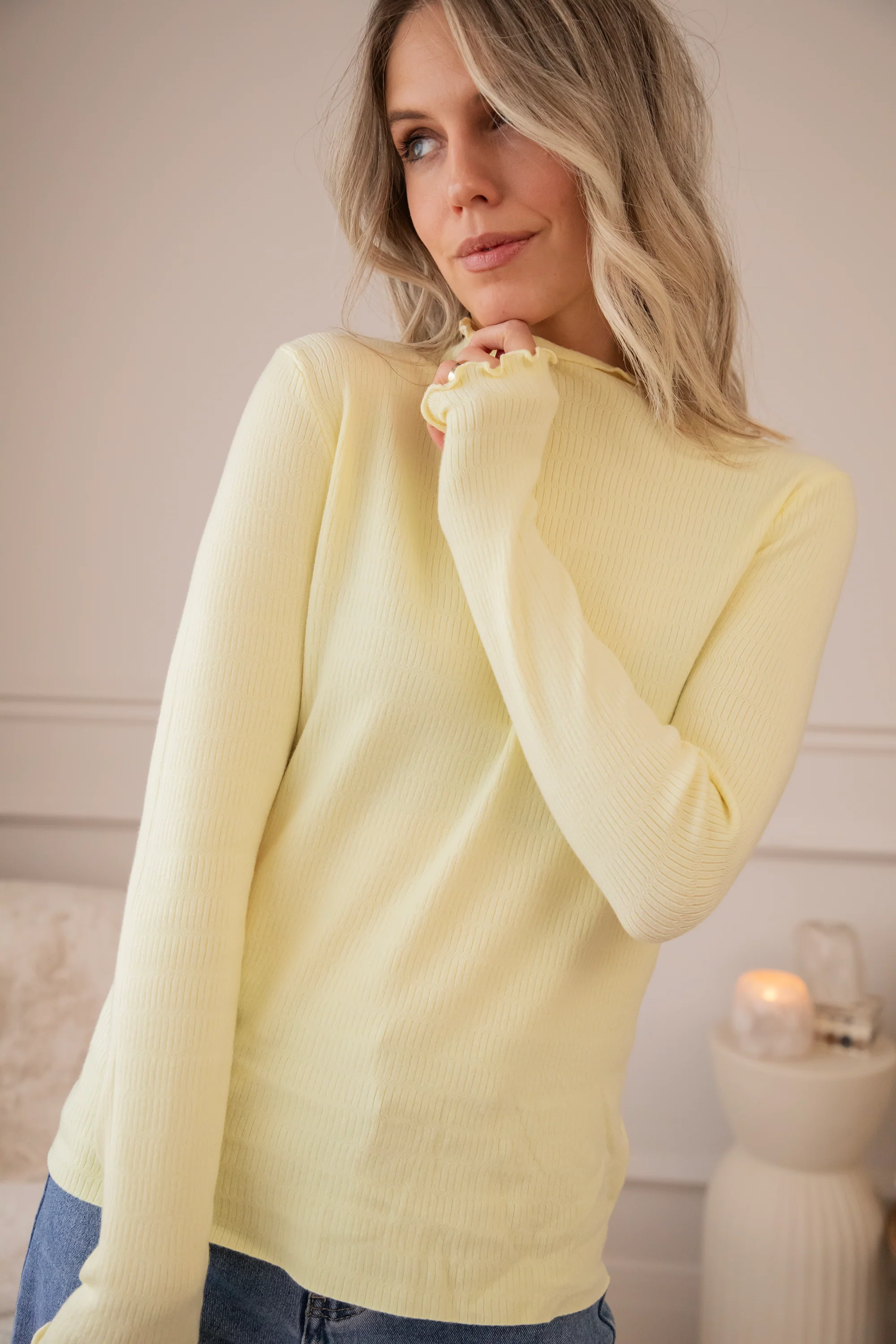 Cute Collar Ruches Yellow - Longsleeve - Image 5