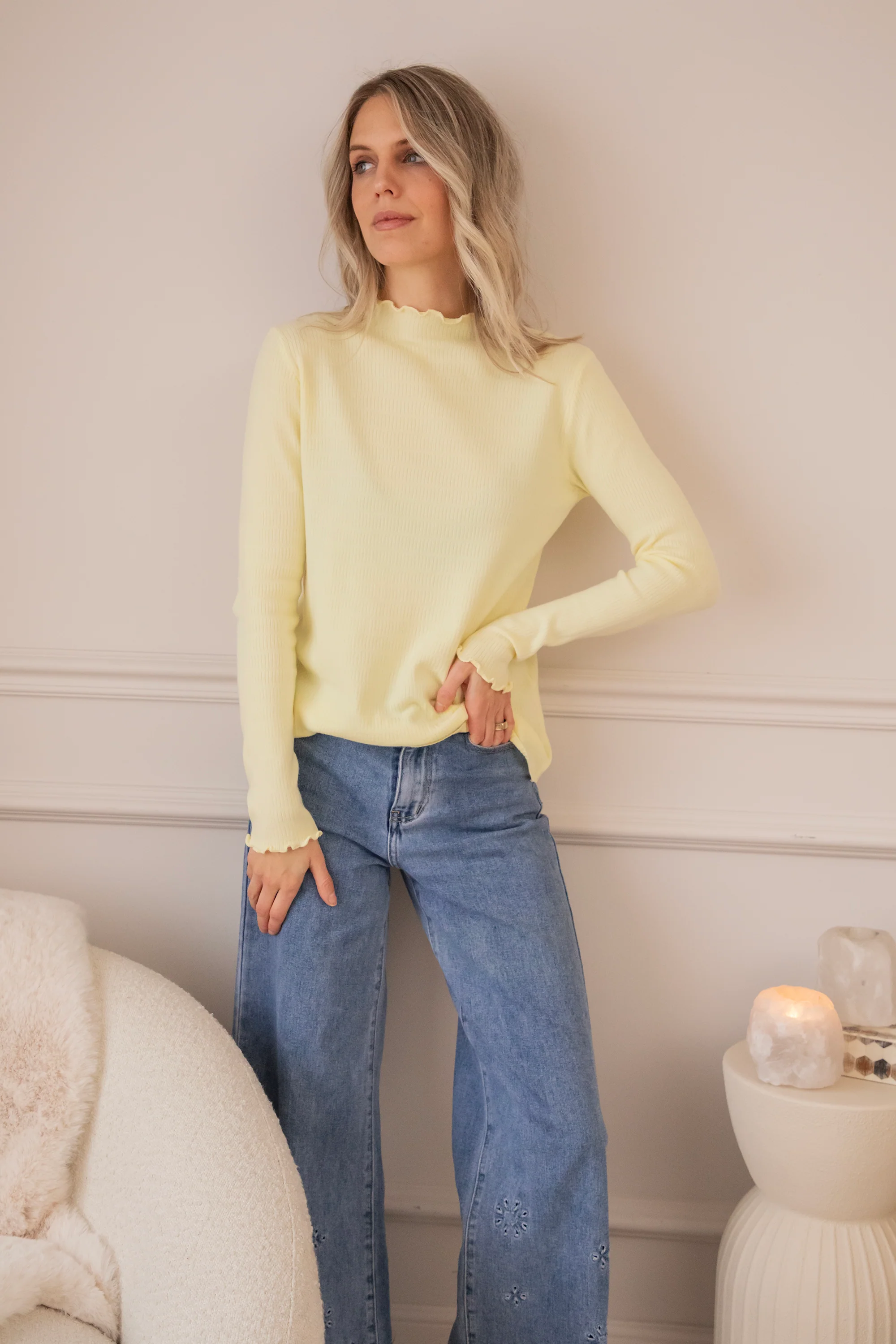 Cute Collar Ruches Yellow - Longsleeve - Image 6