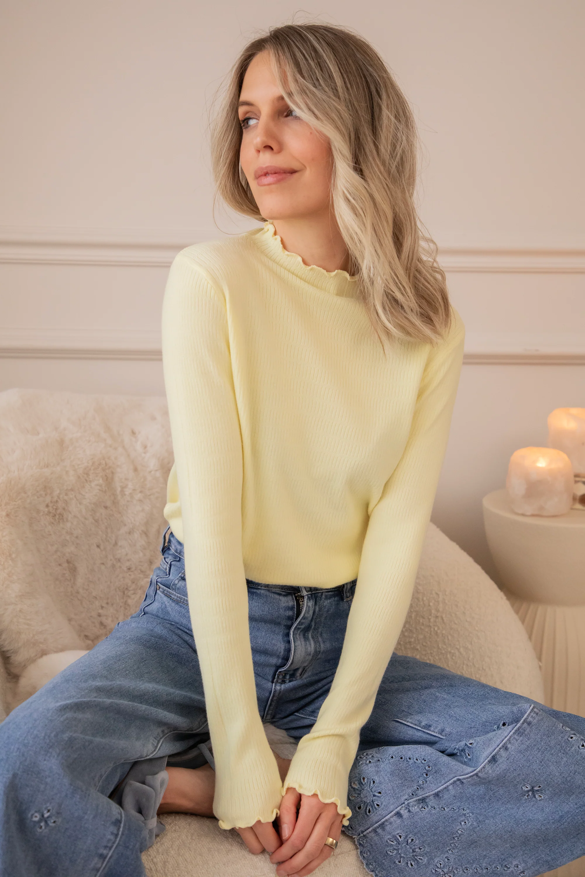 Cute Collar Ruches Yellow - Longsleeve - Image 8