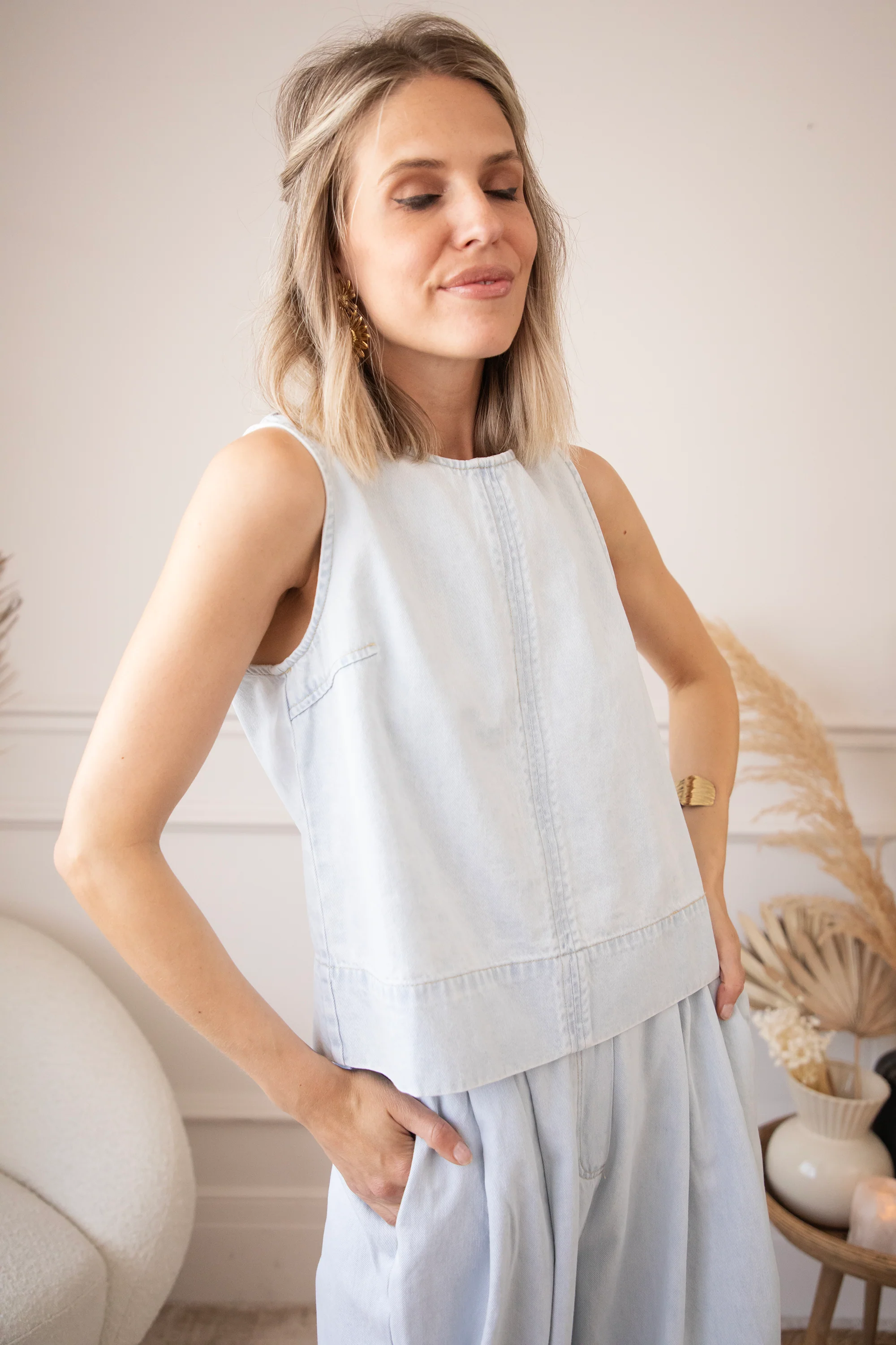 Easy Like Denim Light Blue - Top - Image 4