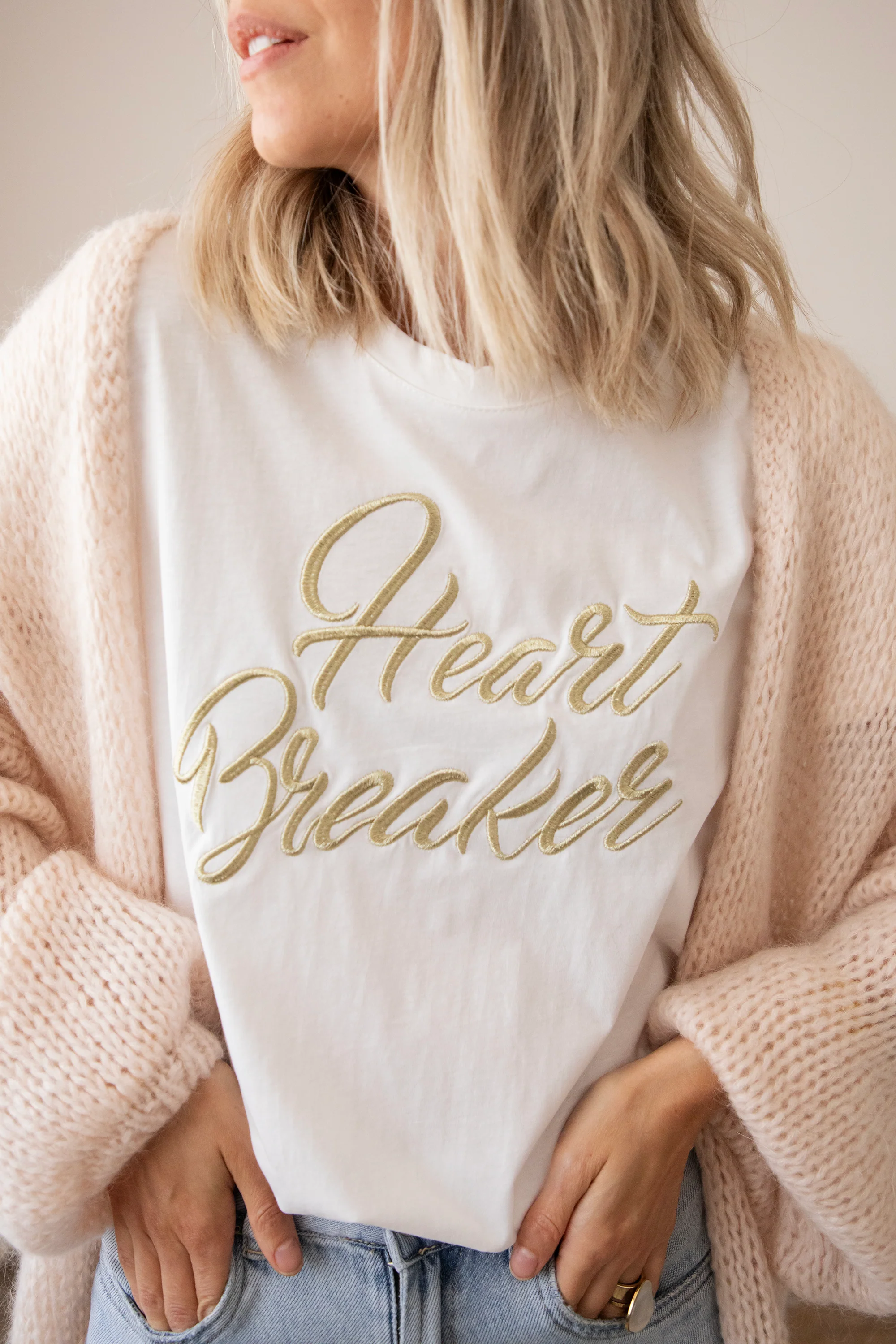 Heart Breaker White/Gold - T-Shirt - Image 10