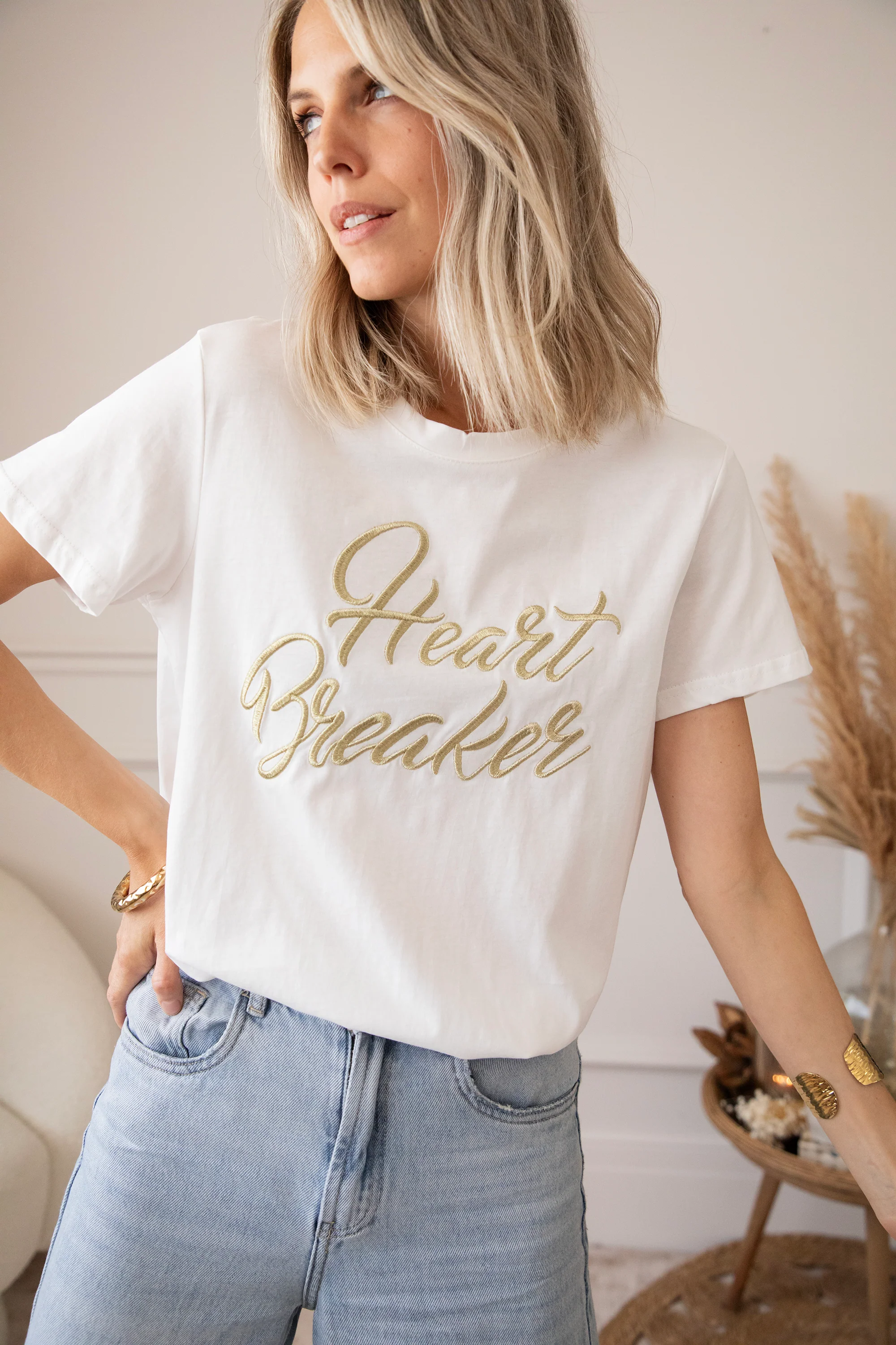 Heart Breaker White/Gold - T-Shirt - Image 9