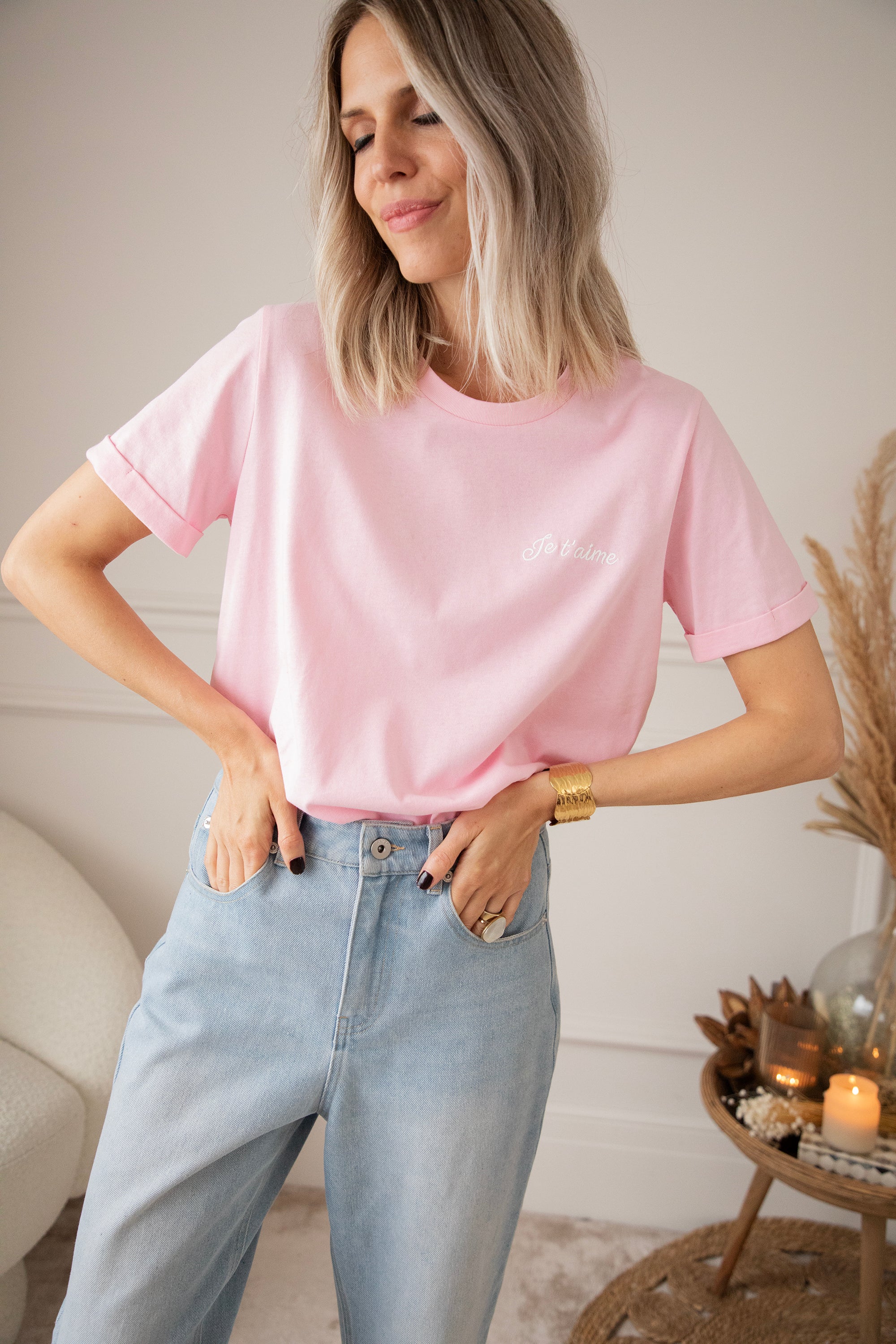 Je T'Aime Baby Pink - T-Shirt - Image 4