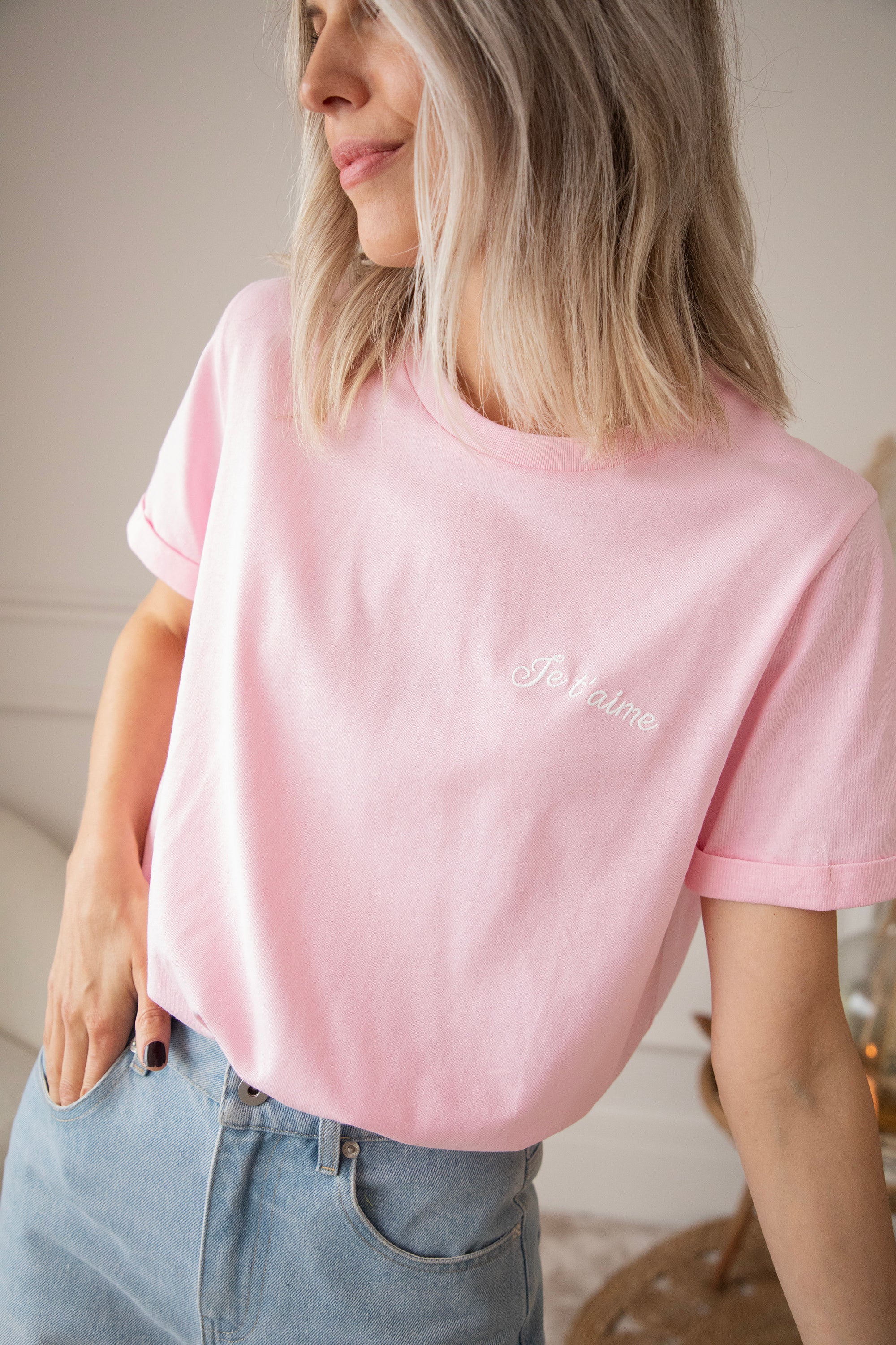 Je T'Aime Baby Pink - T-Shirt - Image 5