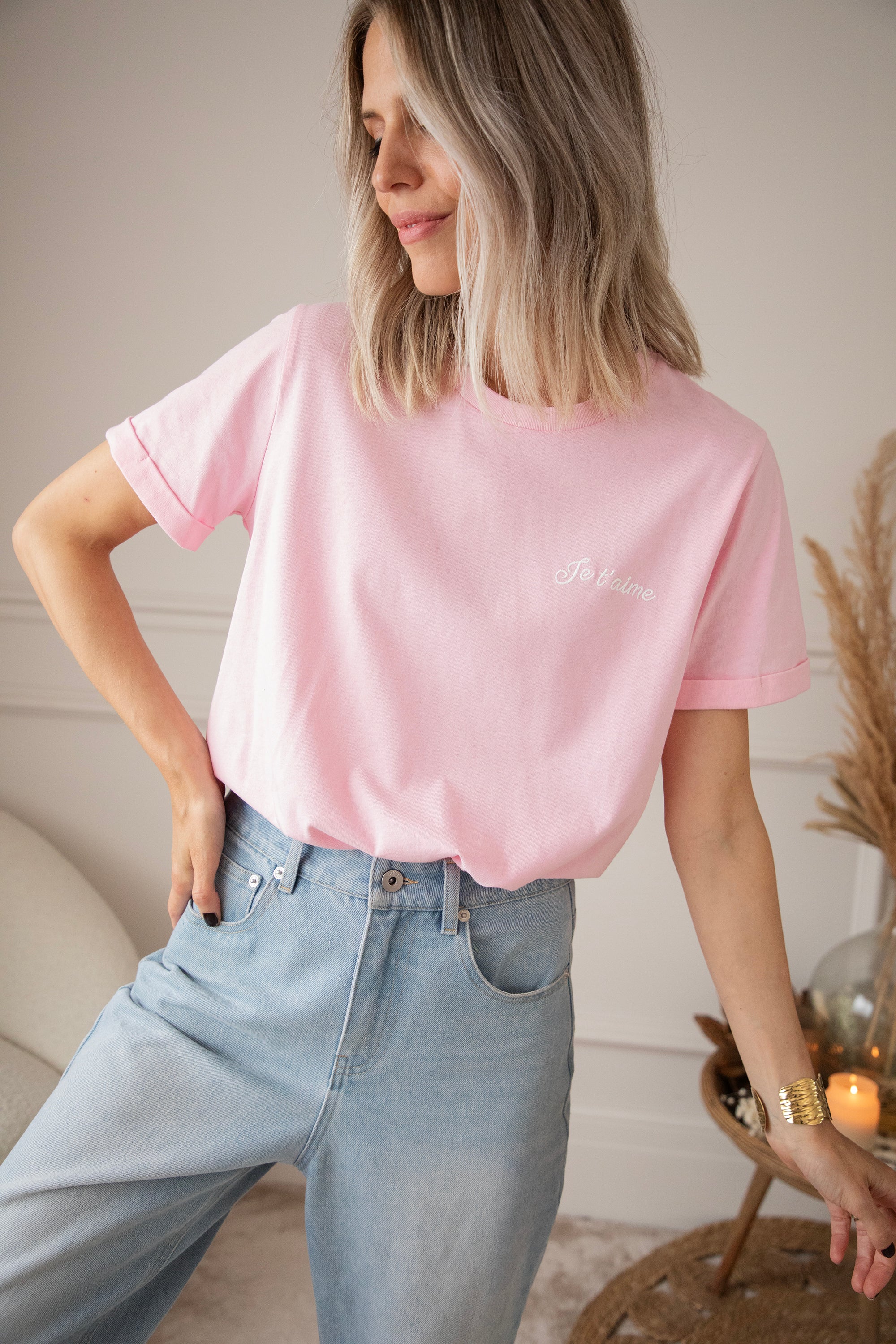 Je T'Aime Baby Pink - T-Shirt - Image 6