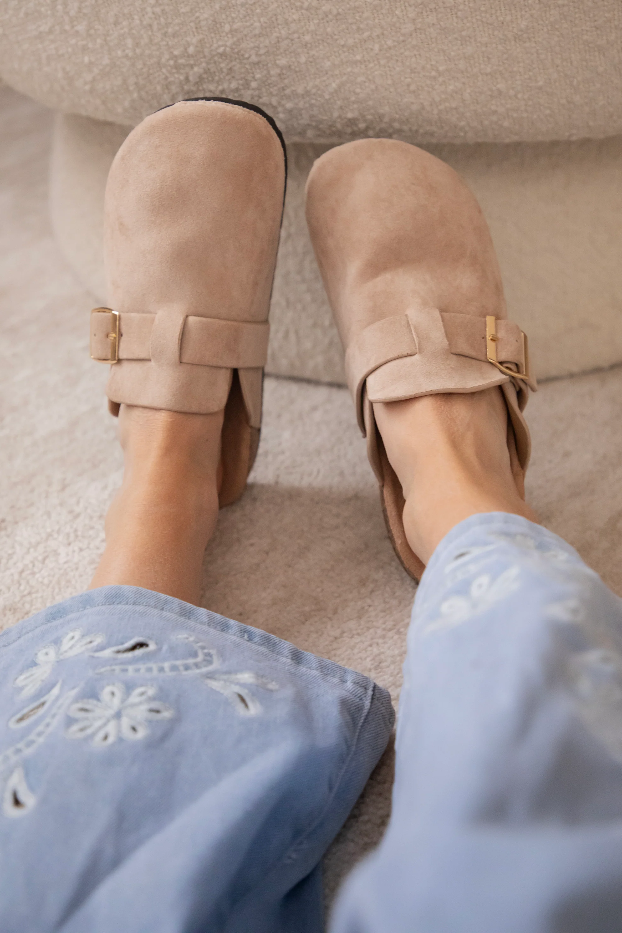 Leki Buckle Clogs Beige - Flats - Image 5