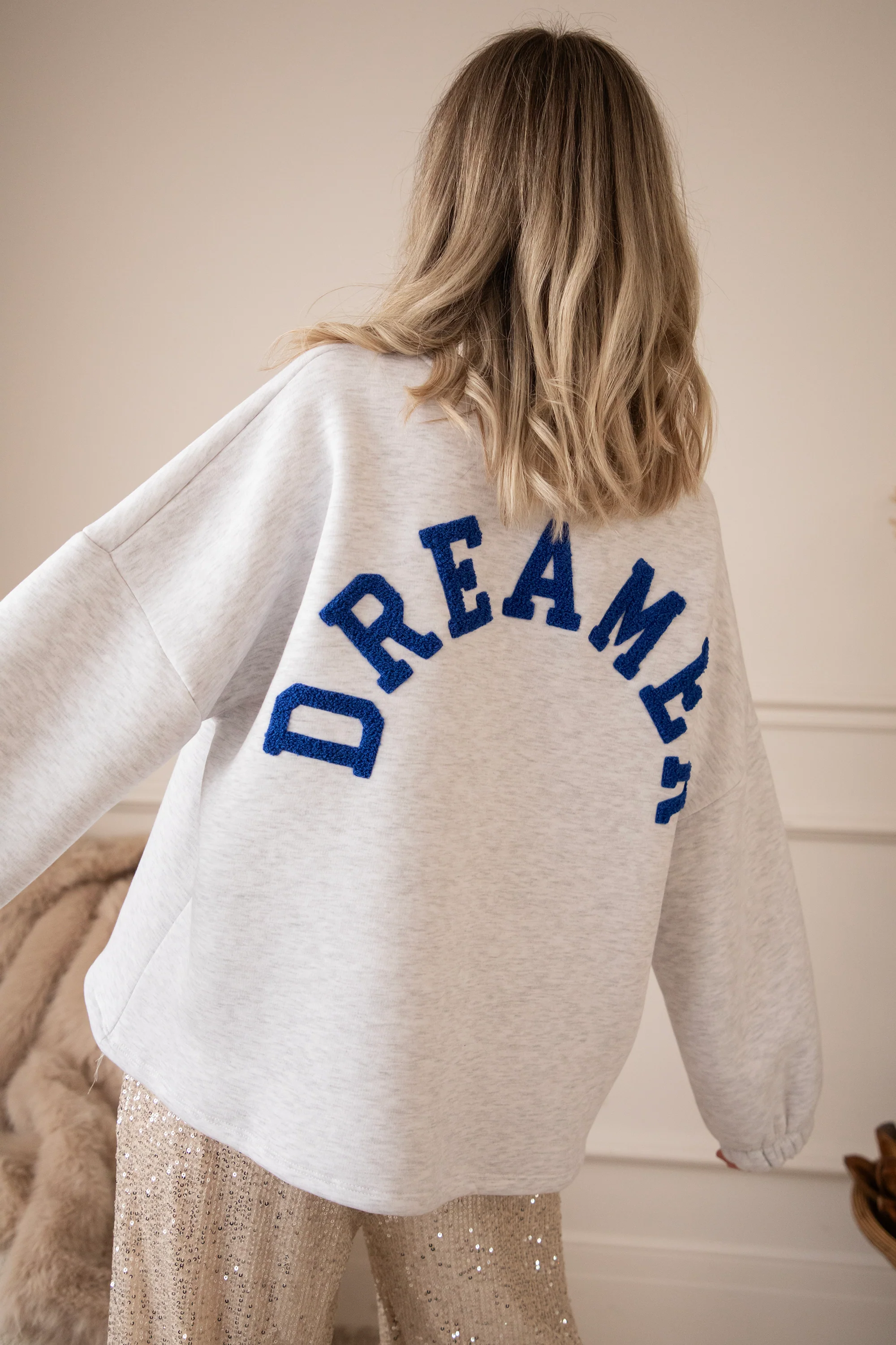 Lily Dreamer Soft Grey/Dark Blue - Sweater - Image 10