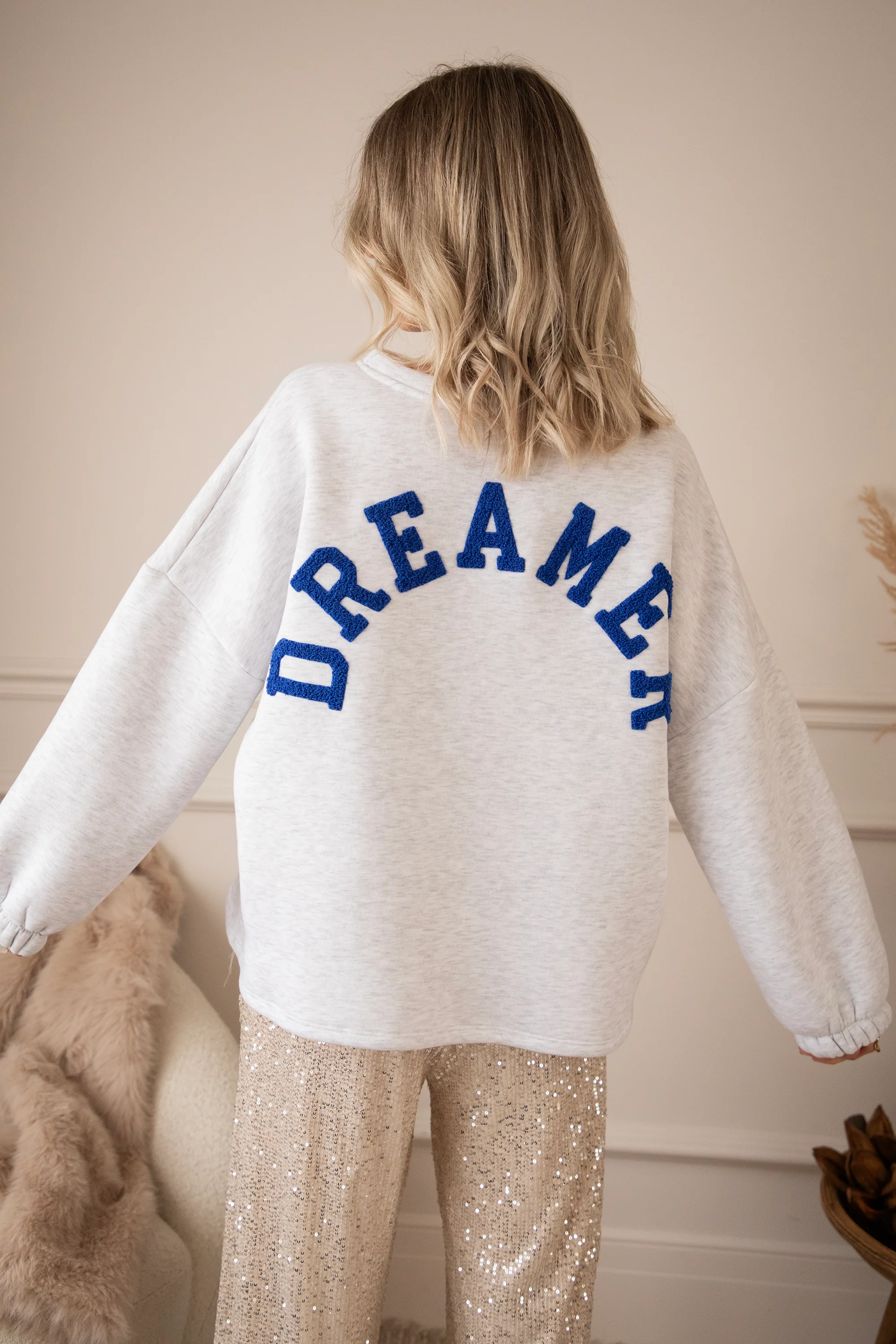 Lily Dreamer Soft Grey/Dark Blue - Sweater - Image 14