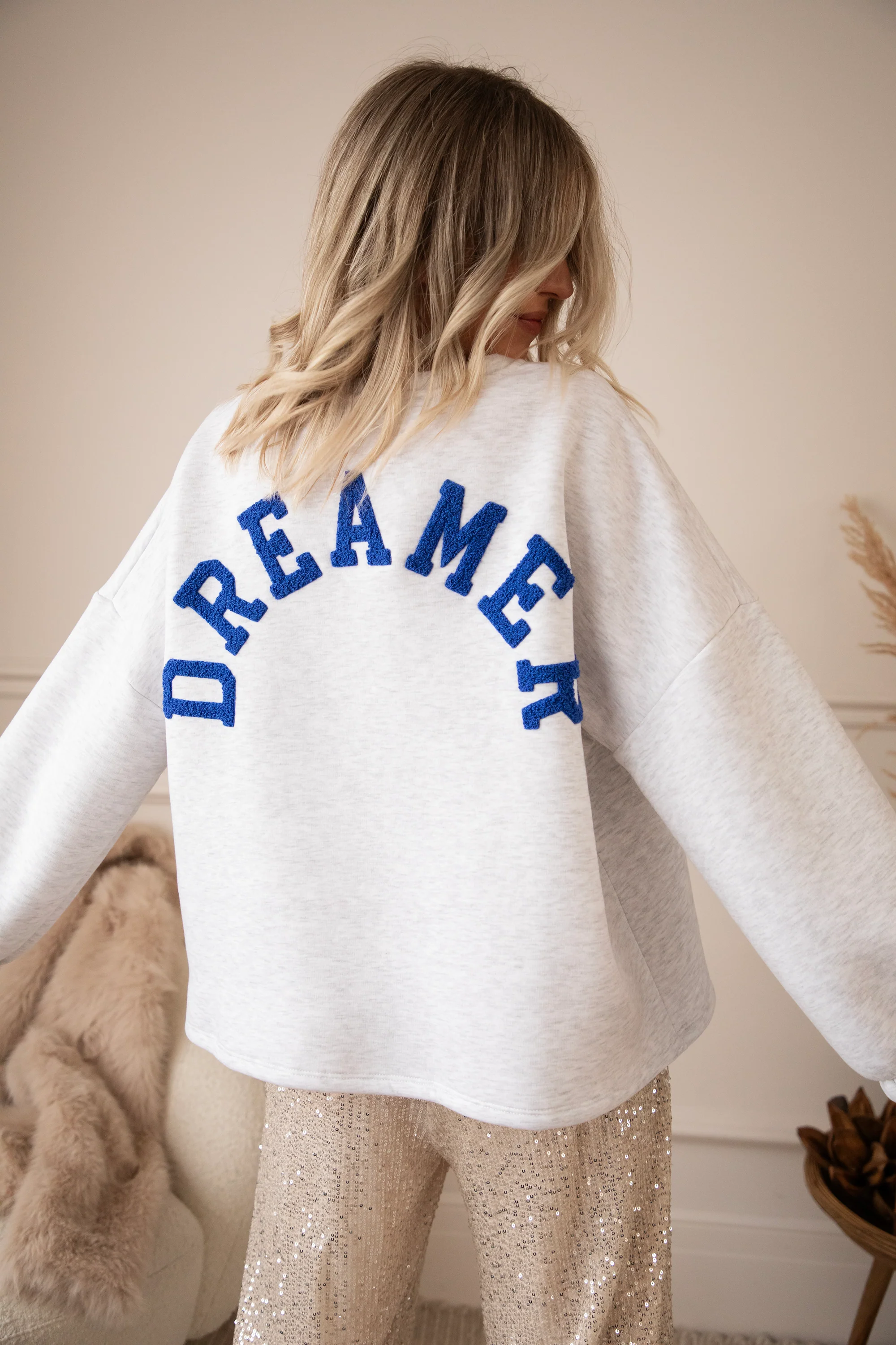 Lily Dreamer Soft Grey/Dark Blue - Sweater - Image 6