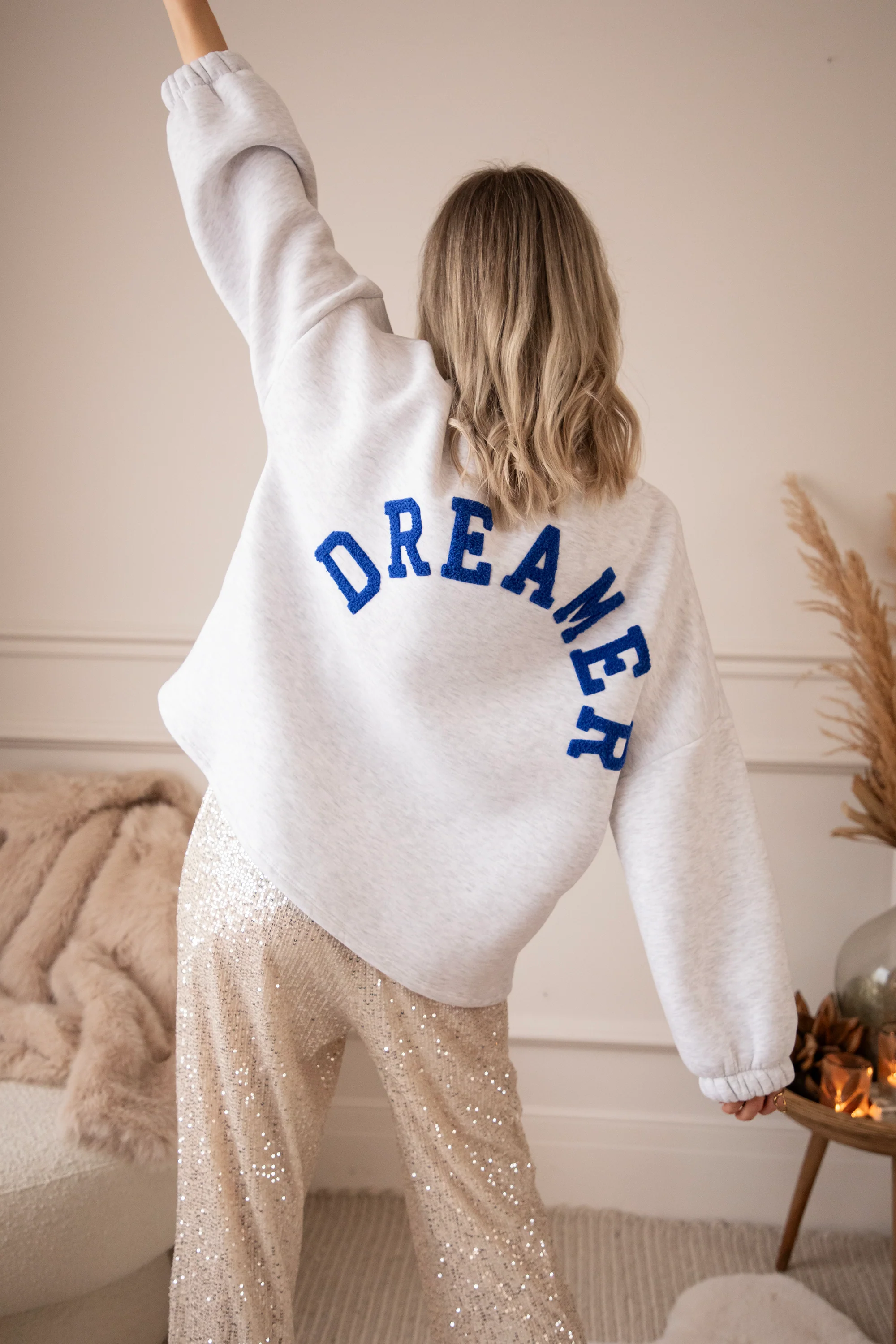 Lily Dreamer Soft Grey/Dark Blue - Sweater - Image 8