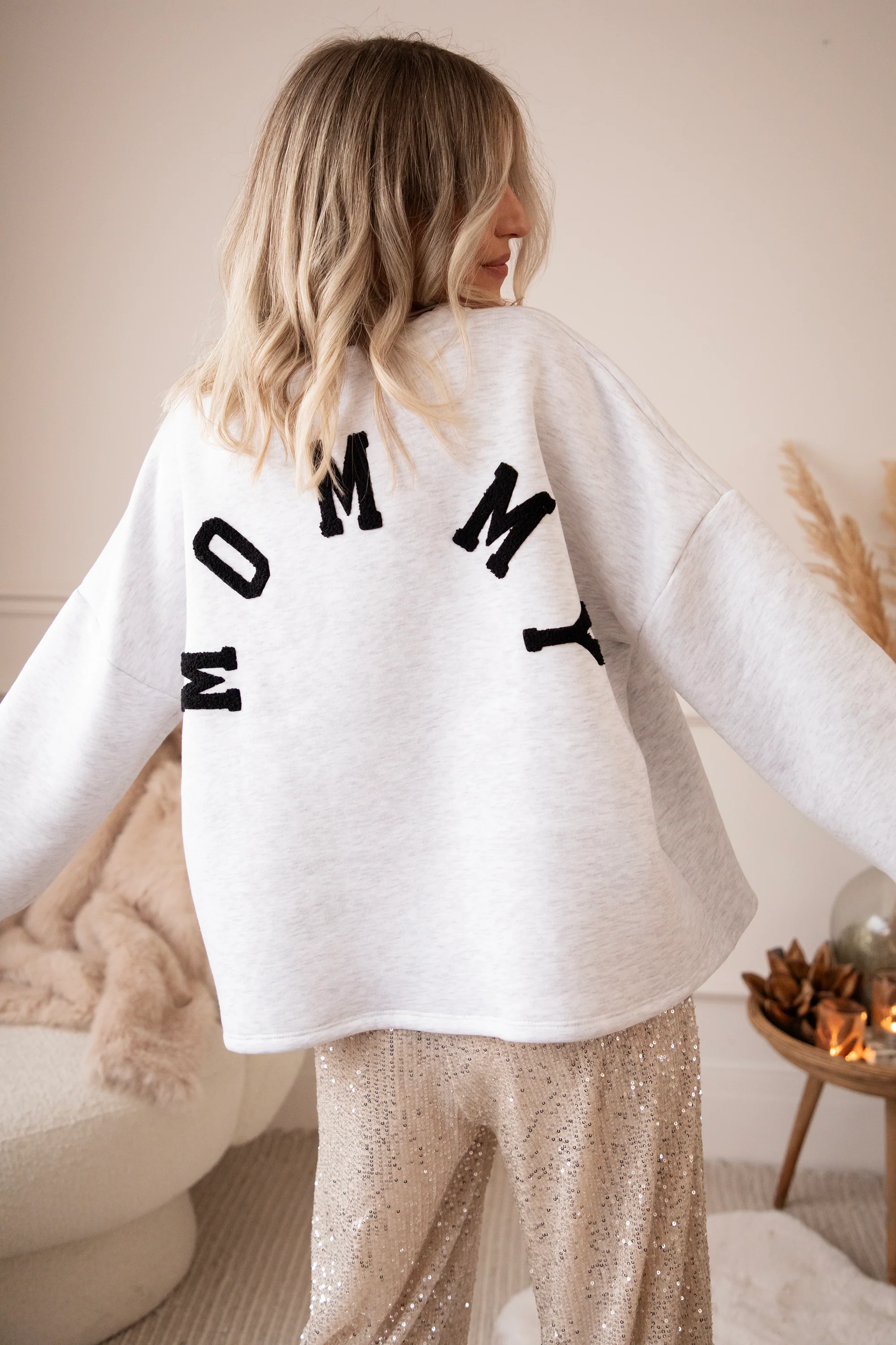 Lily Mommy Soft Grey/Black - Sweater - Image 11