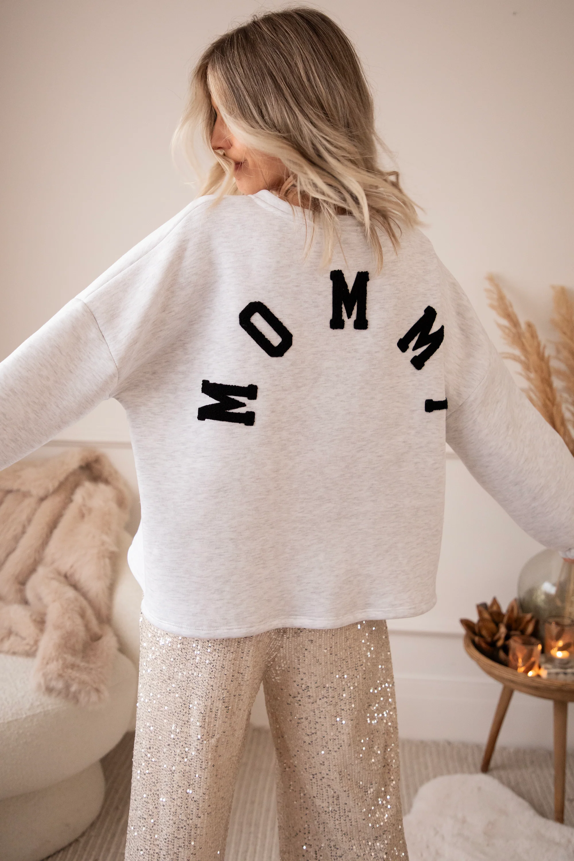 Lily Mommy Soft Grey/Black - Sweater - Image 4