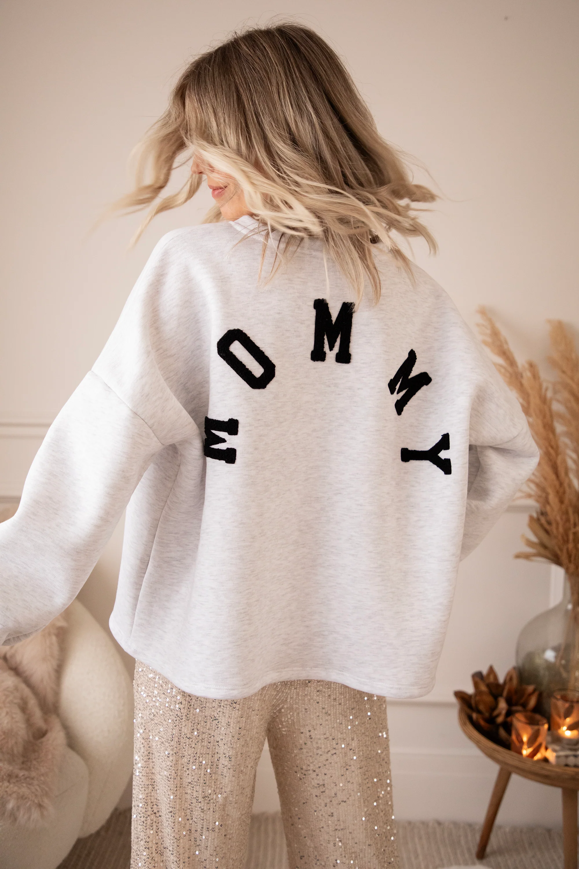 Lily Mommy Soft Grey/Black - Sweater - Image 9