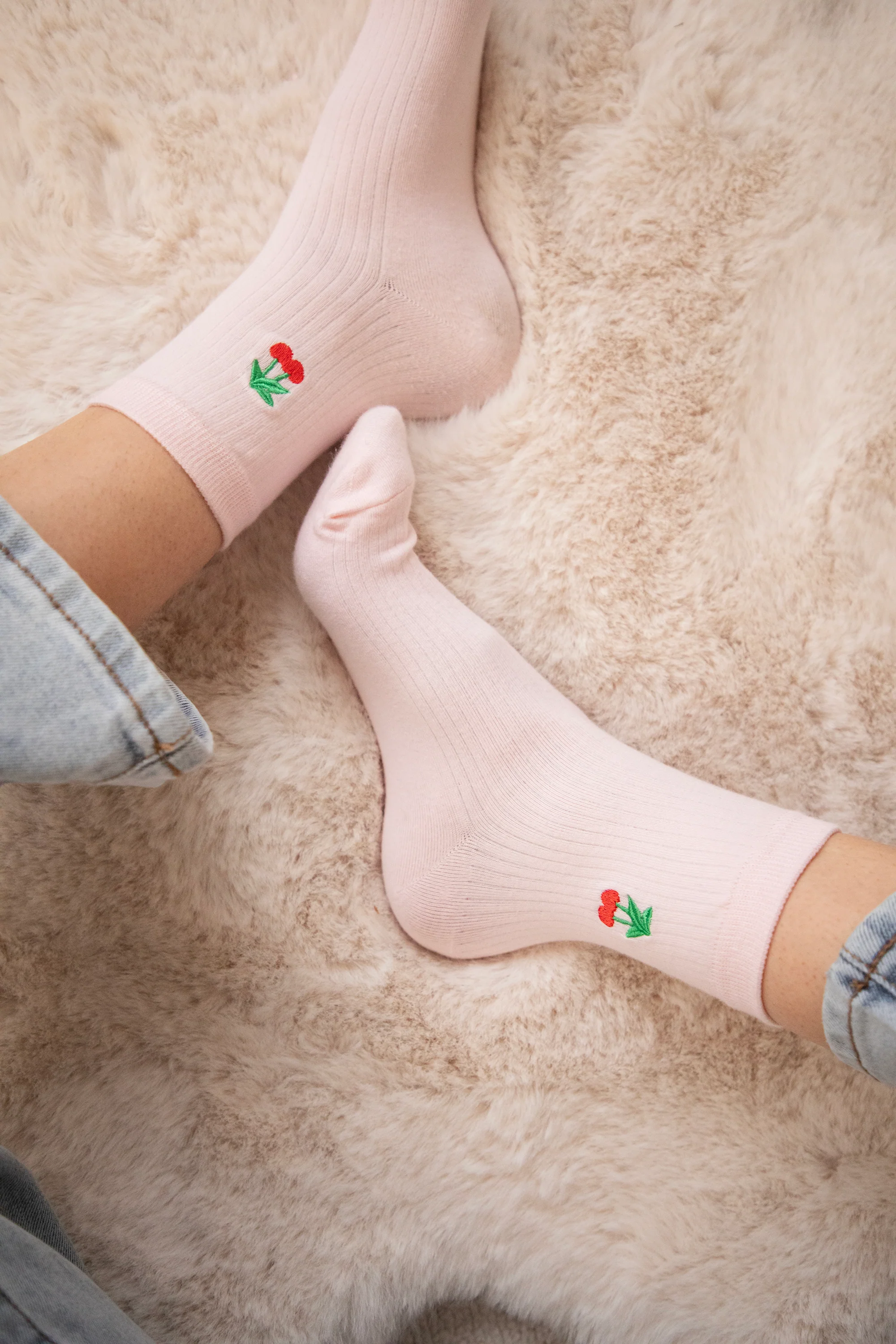 Lotty Cherry Baby Pink - Sokken - Image 3