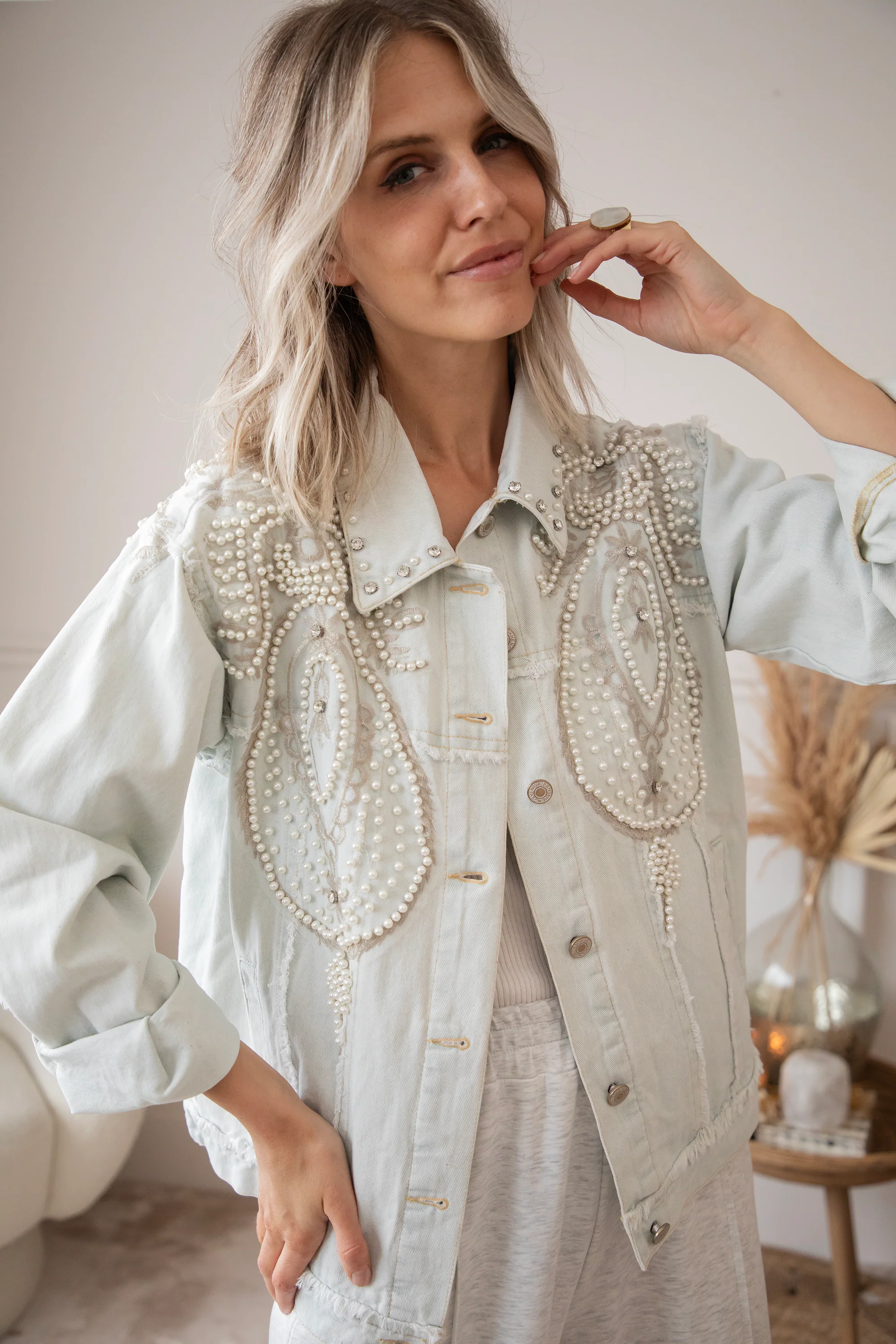 Louise Pearl Light Blue - Jacket - Image 11