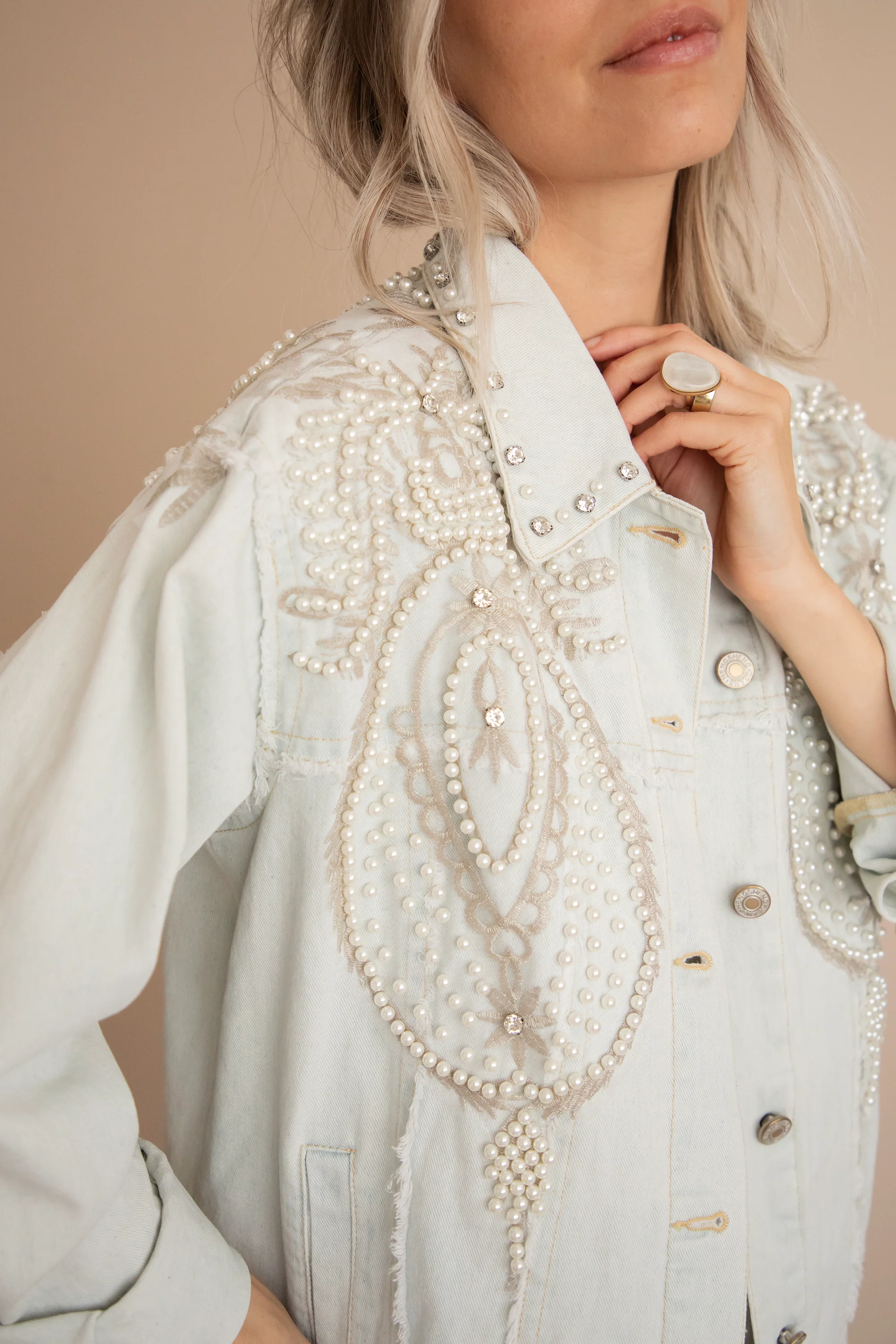 Louise Pearl Light Blue - Jacket - Image 9