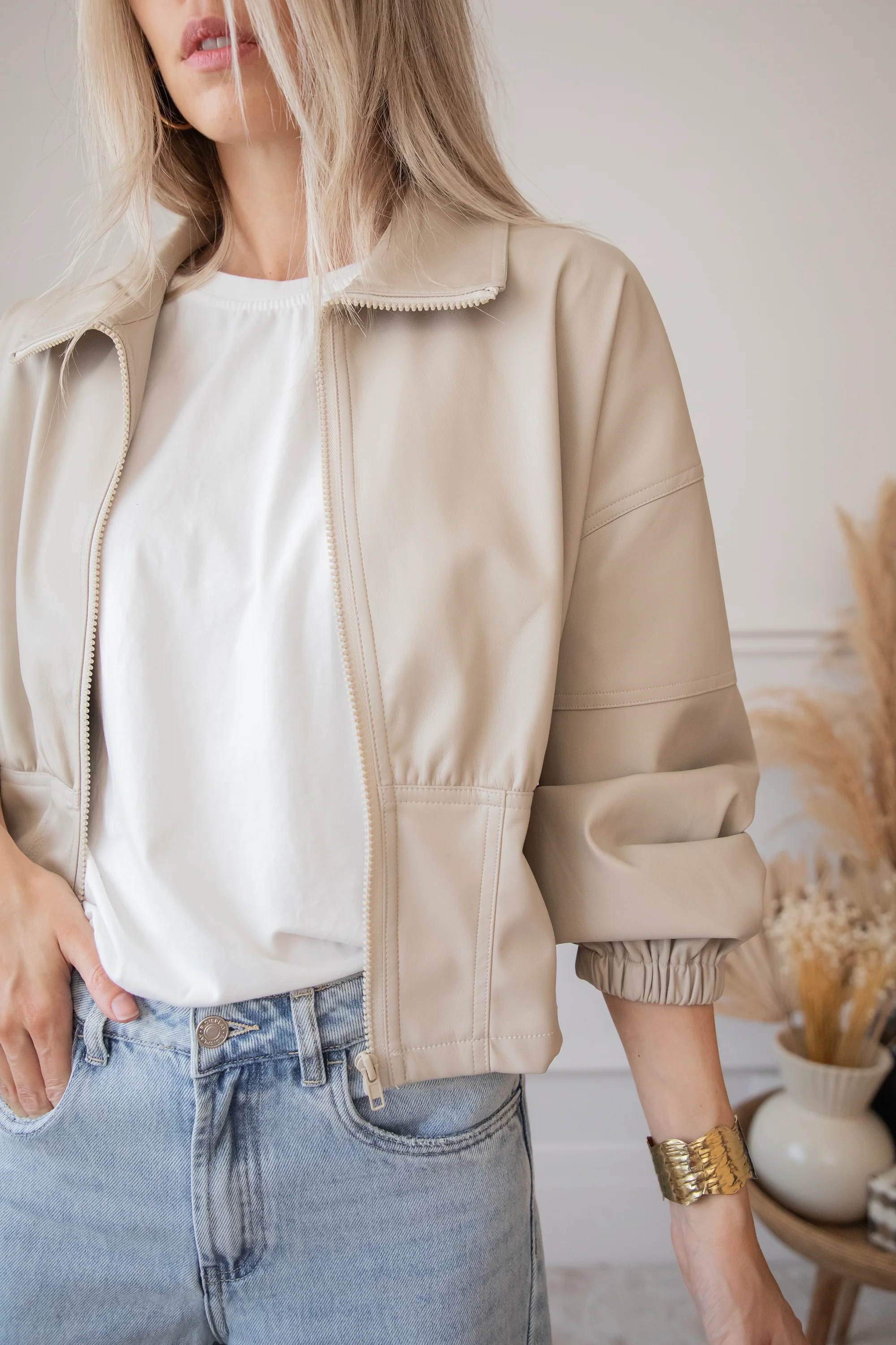 Love Leather Taupe - Jacket - Image 14