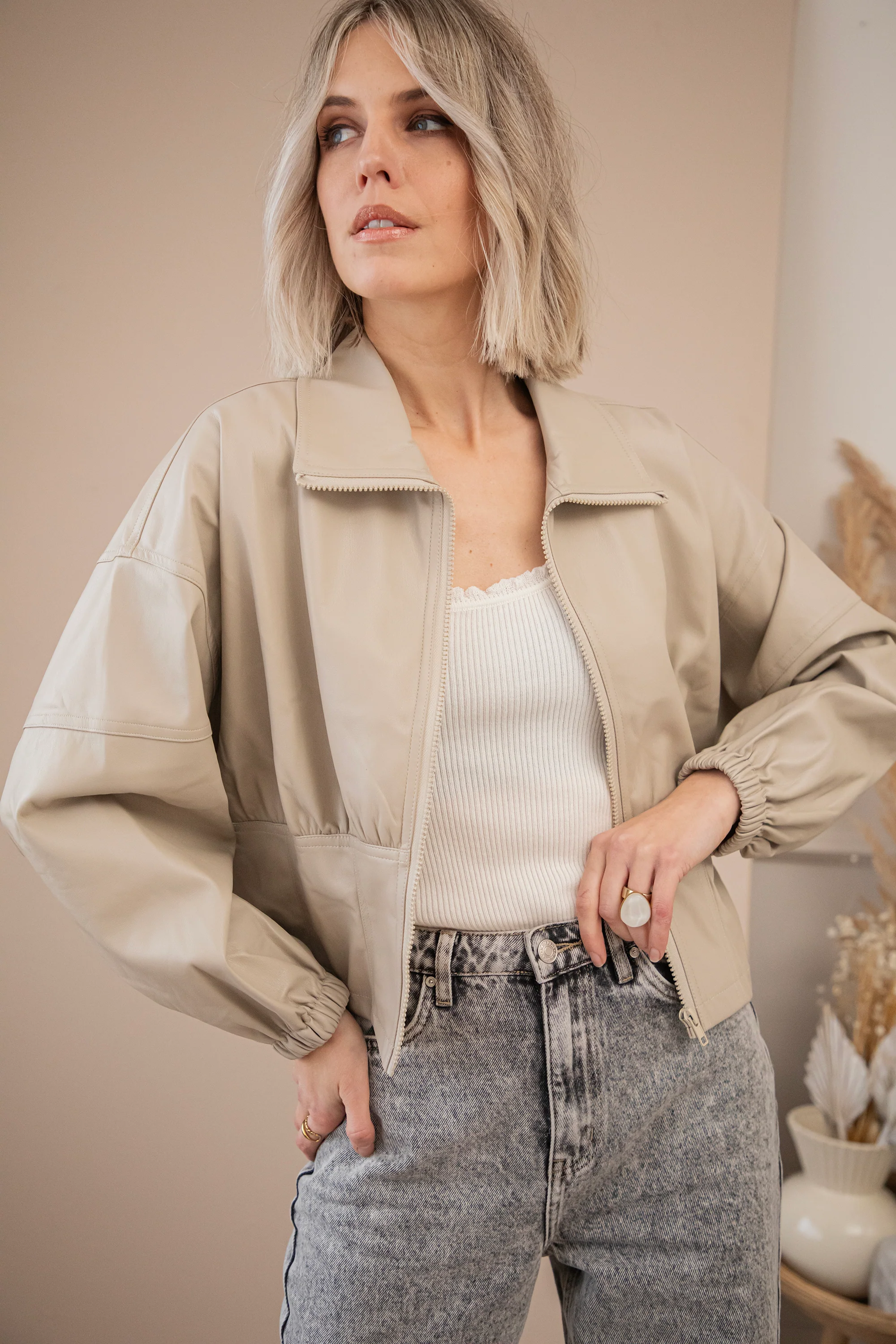 Love Leather Taupe - Jacket - Image 6