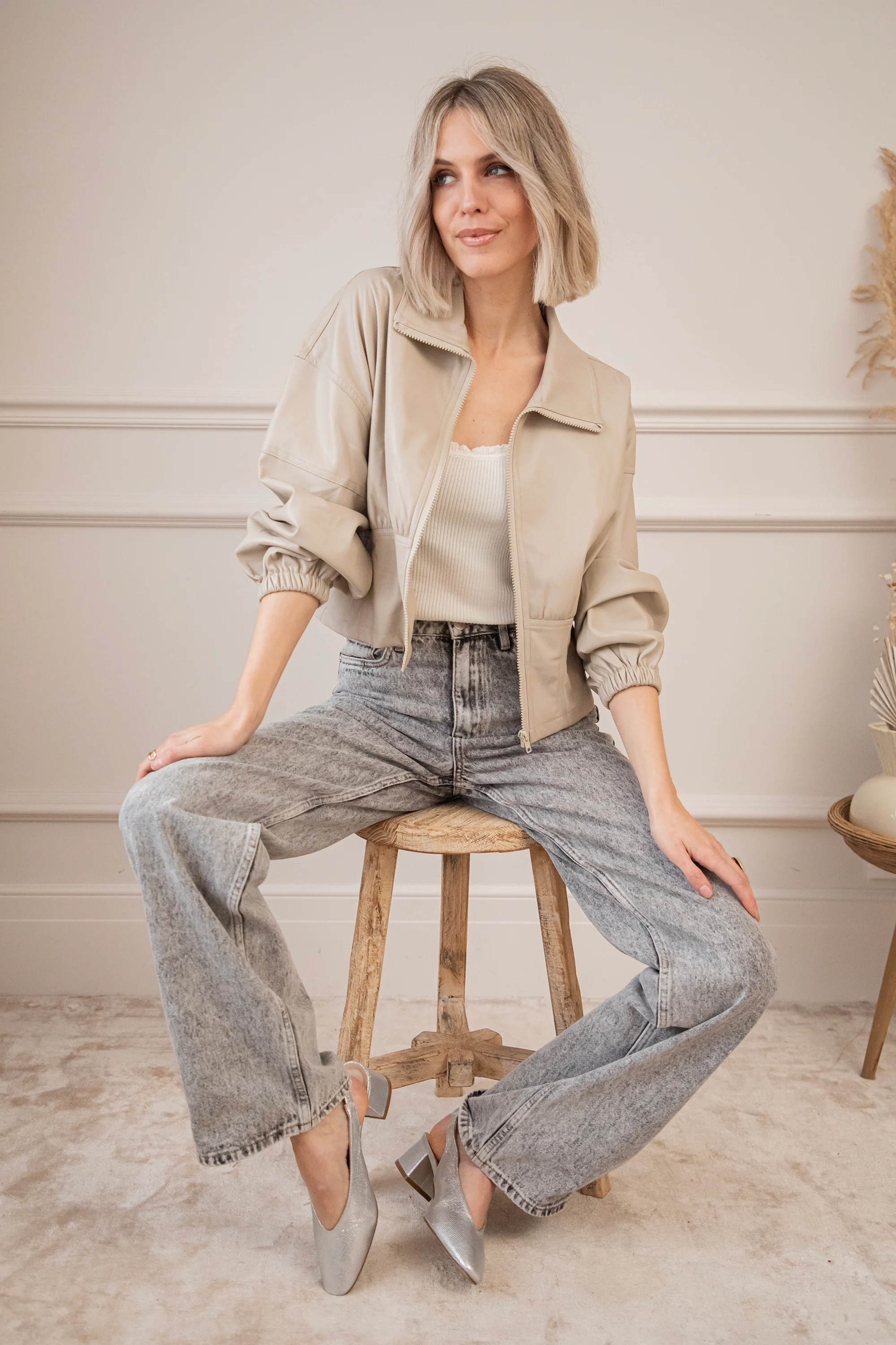 Love Leather Taupe - Jacket - Image 7