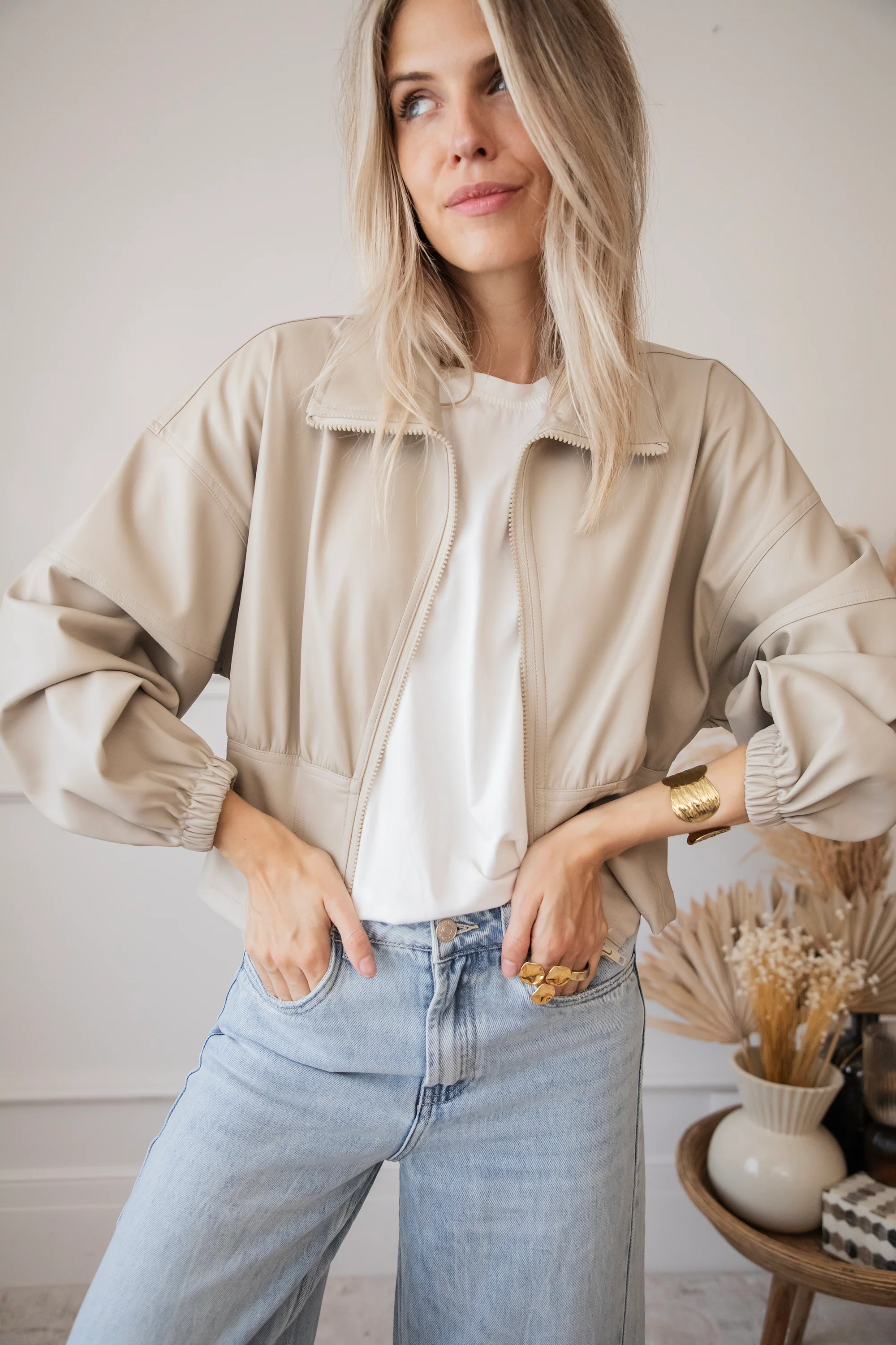 Love Leather Taupe - Jacket - Image 8