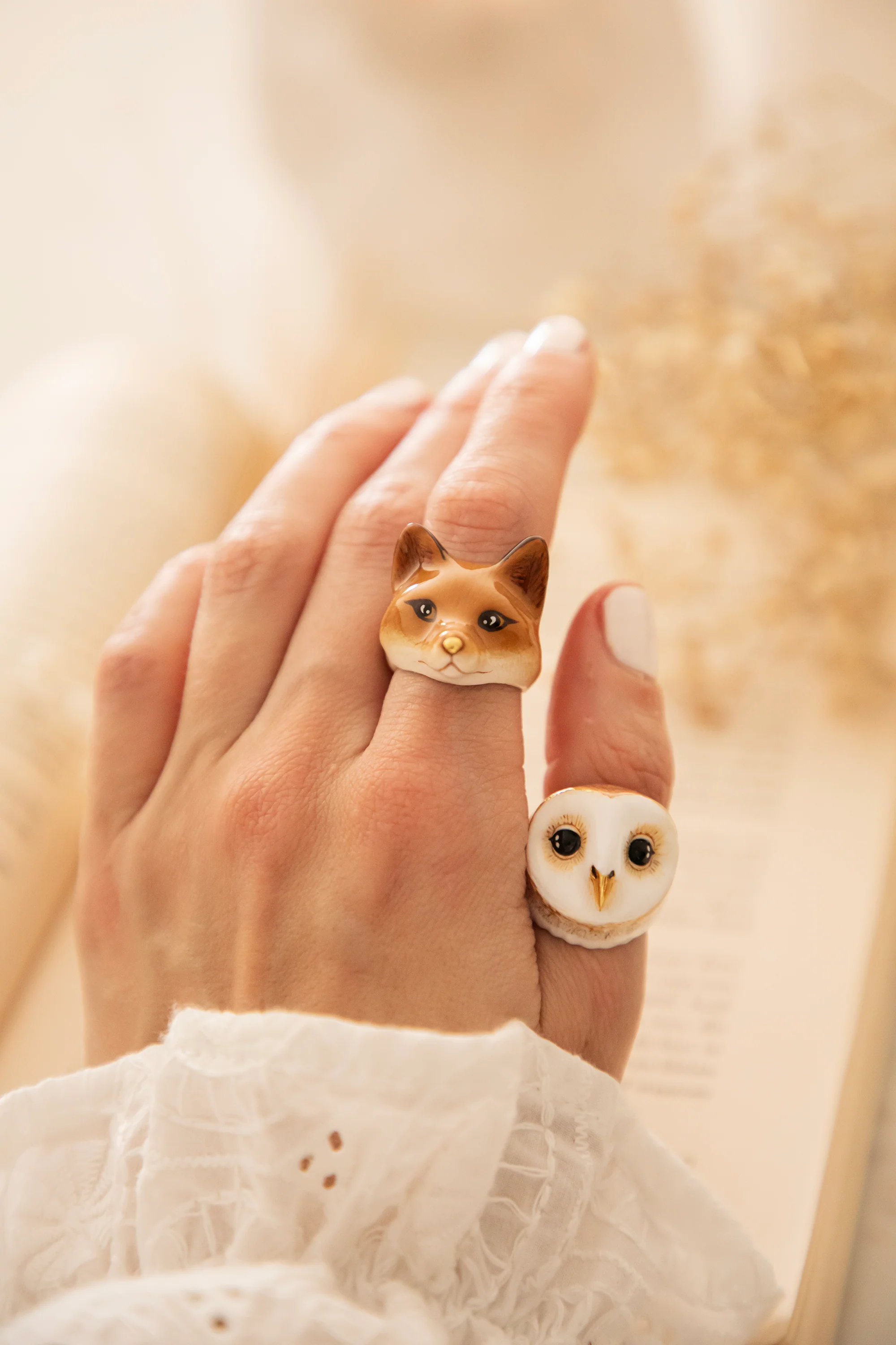 Lucky Owl White - Ring - Image 17