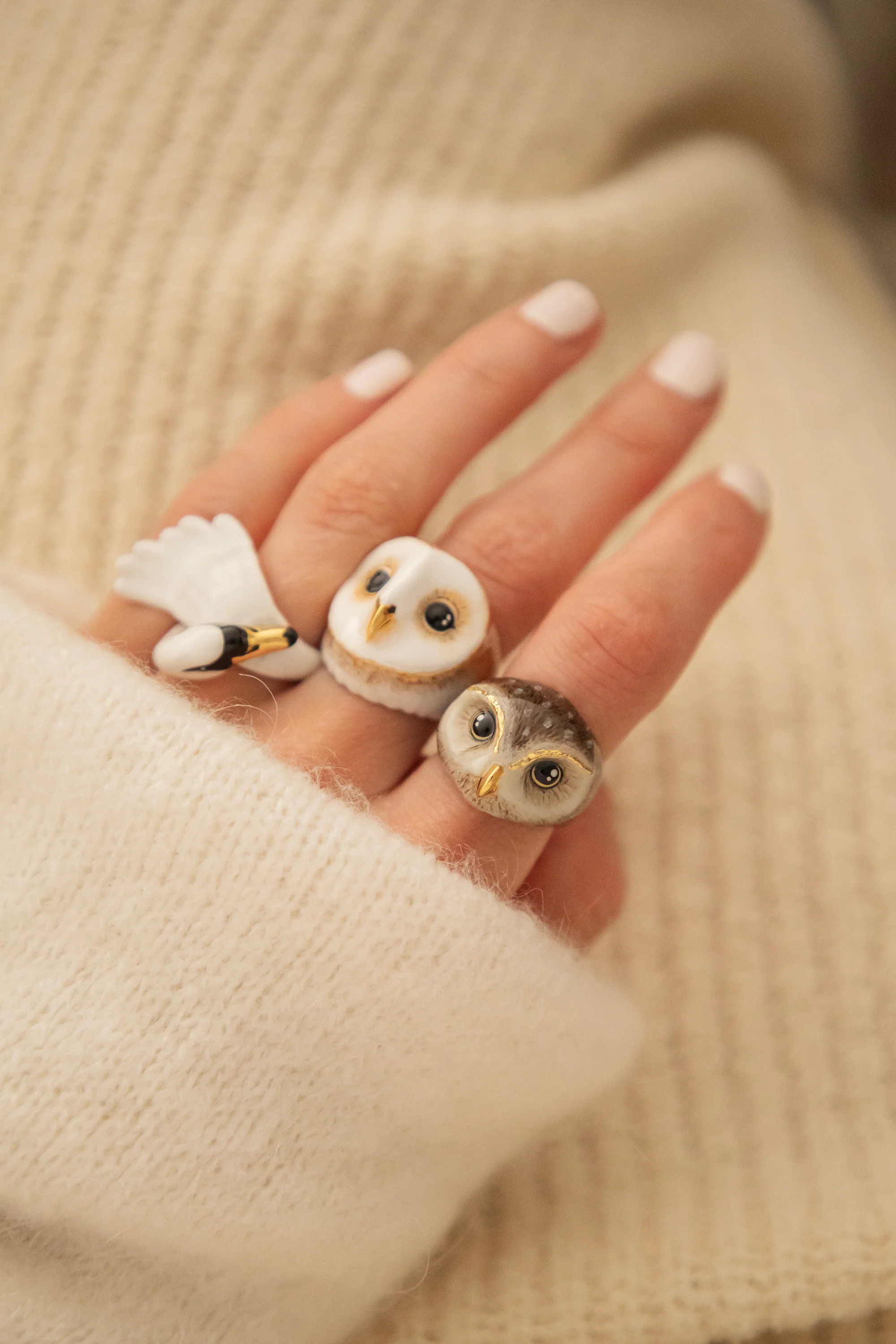 Lucky Owl White - Ring - Image 6