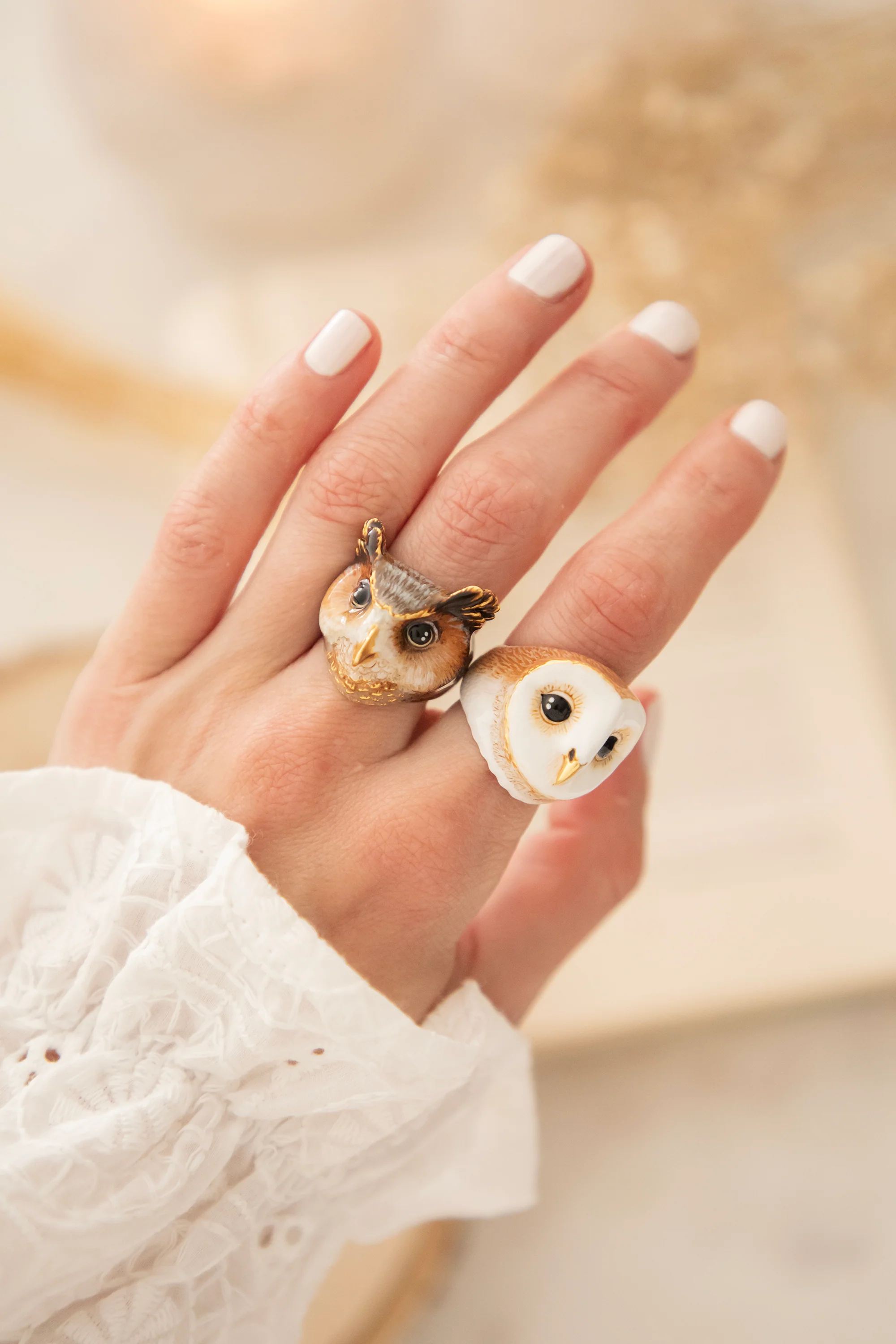Lucky Owl White - Ring - Image 8