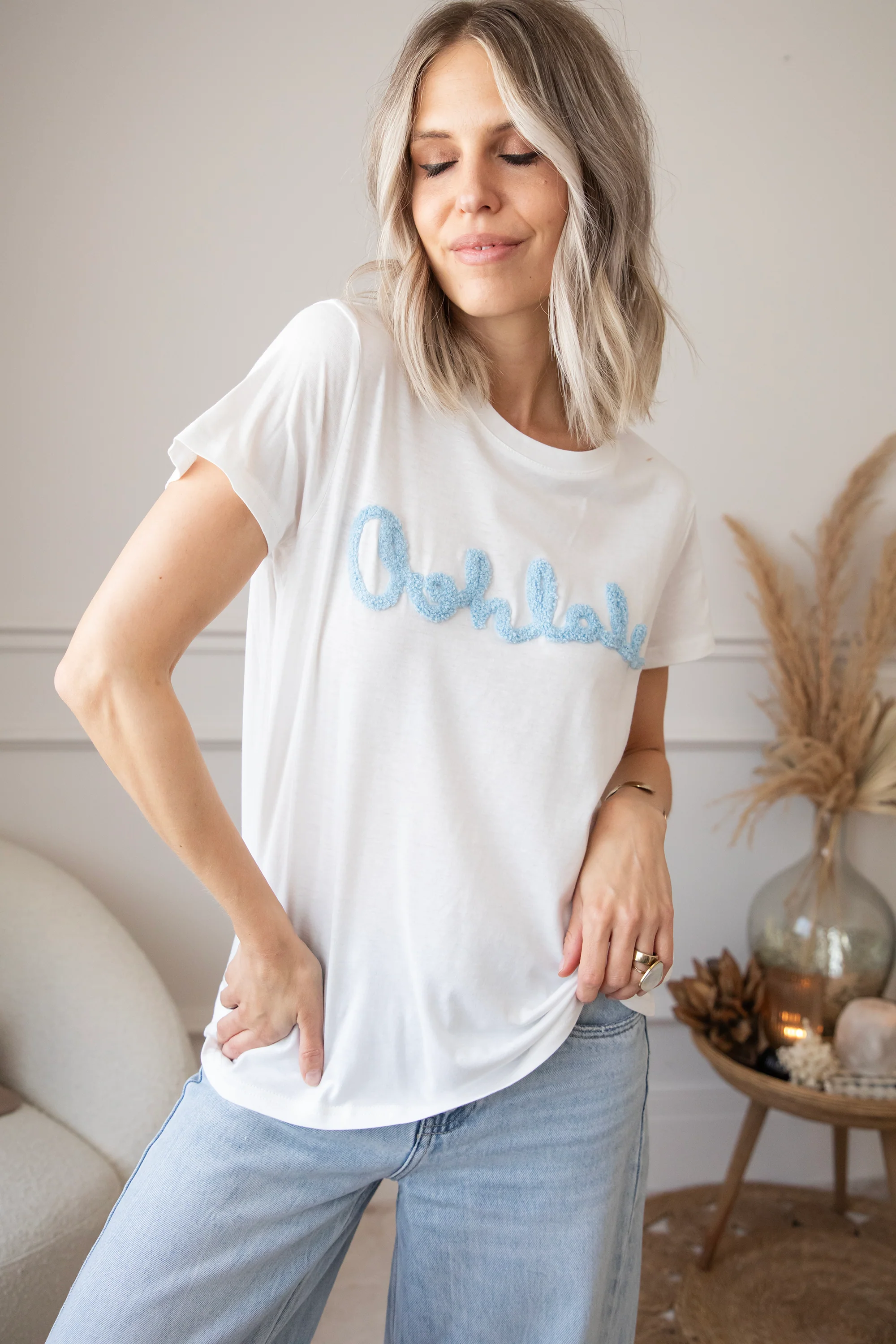 Oohlala White/Blue - T-Shirt - Image 4