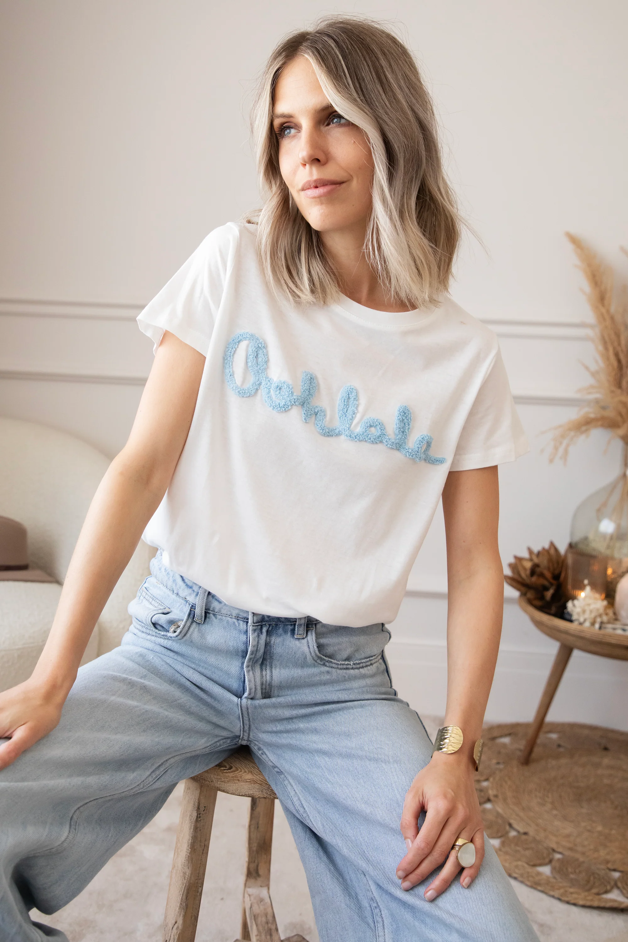 Oohlala White/Blue - T-Shirt - Image 5