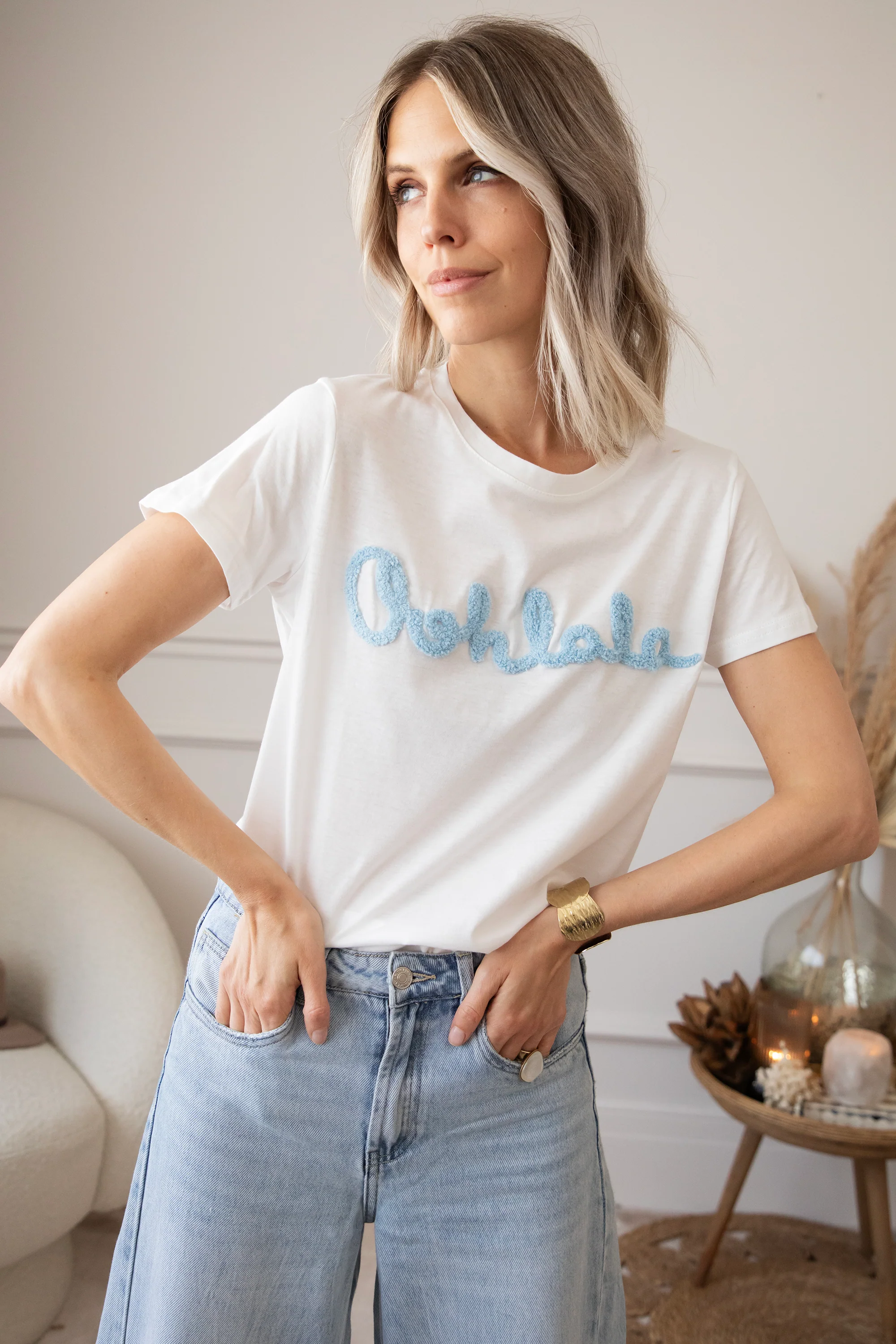 Oohlala White/Blue - T-Shirt - Image 6