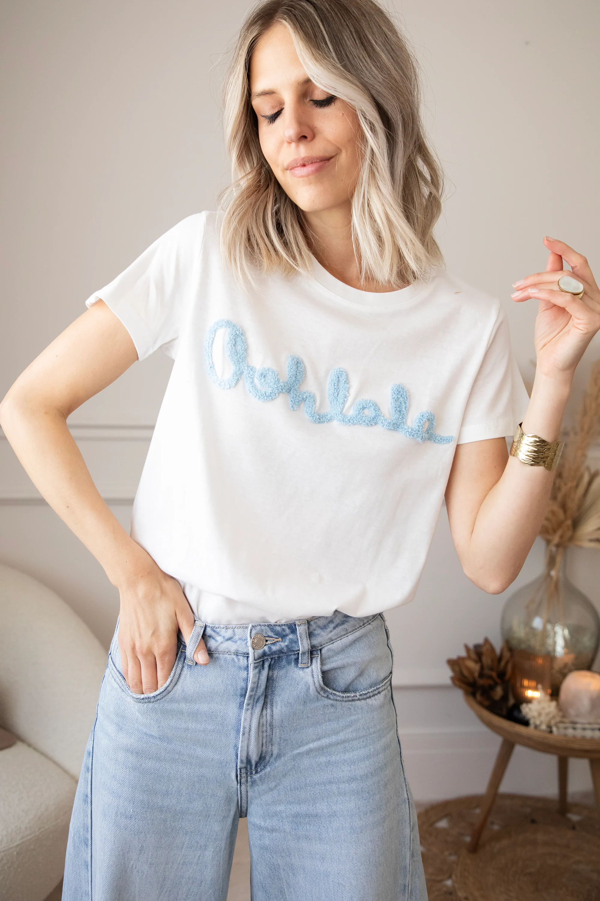 Oohlala White/Blue - T-Shirt - Image 7