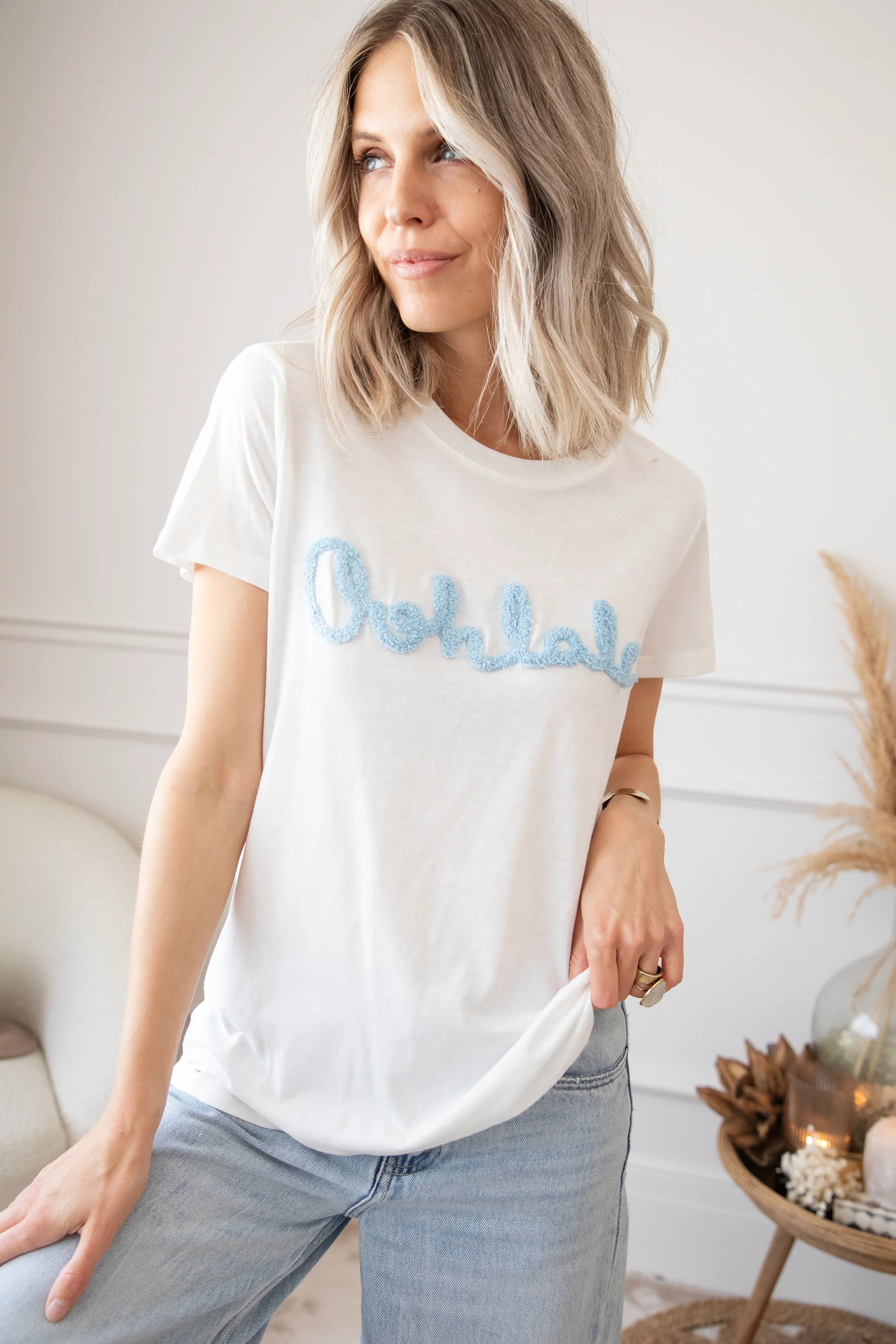 Oohlala White/Blue - T-Shirt - Image 8