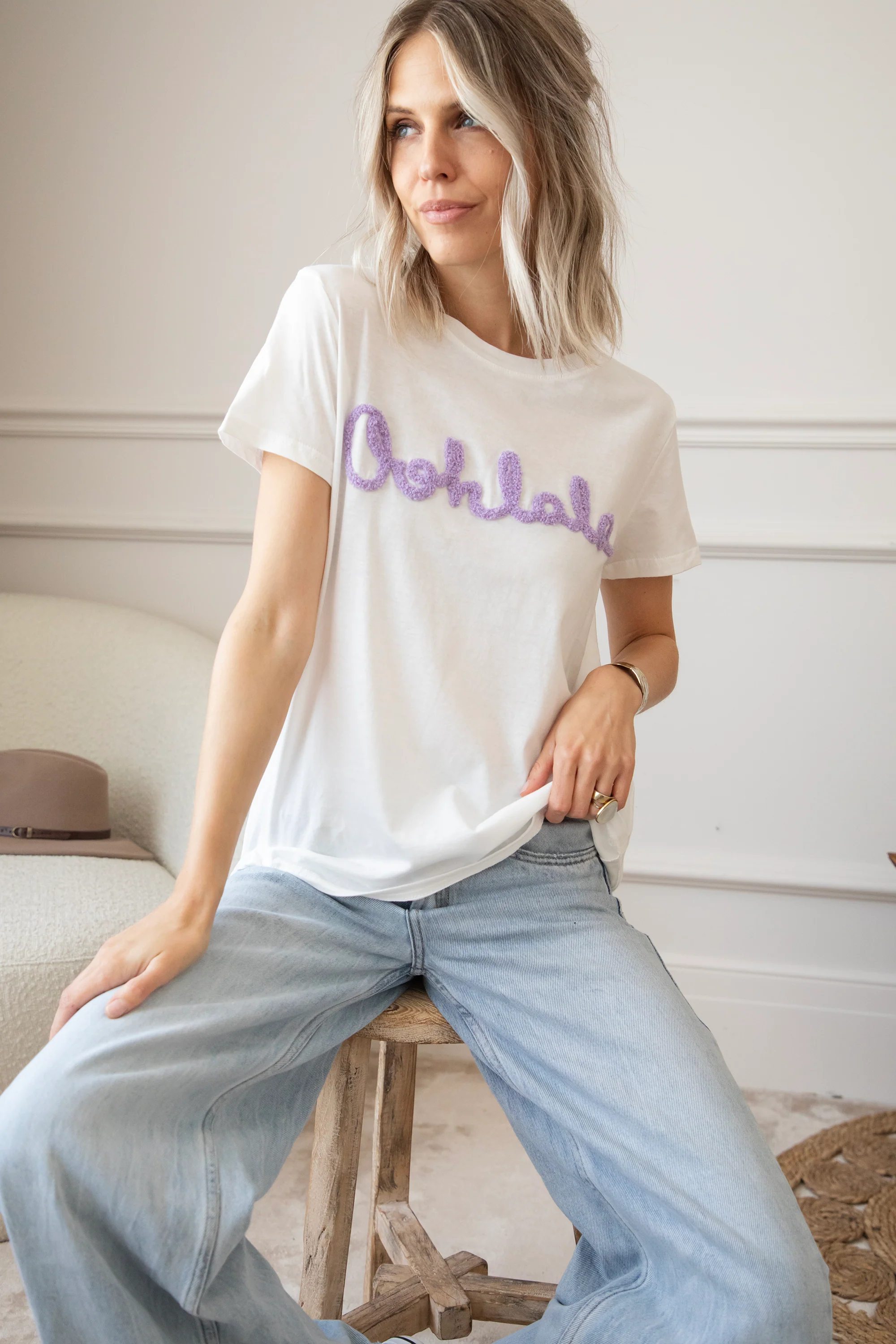 Oohlala White/Lila - T-Shirt - Image 10