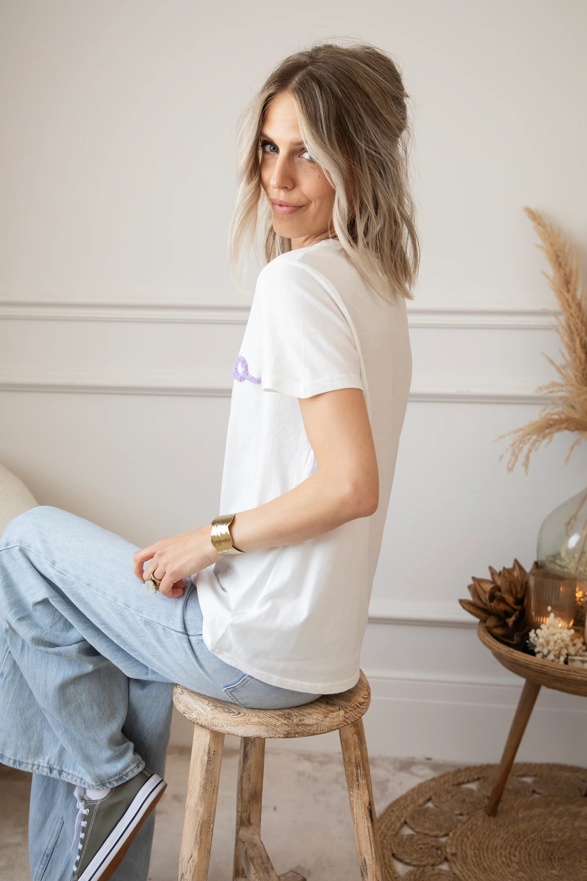 Oohlala White/Lila - T-Shirt - Image 6