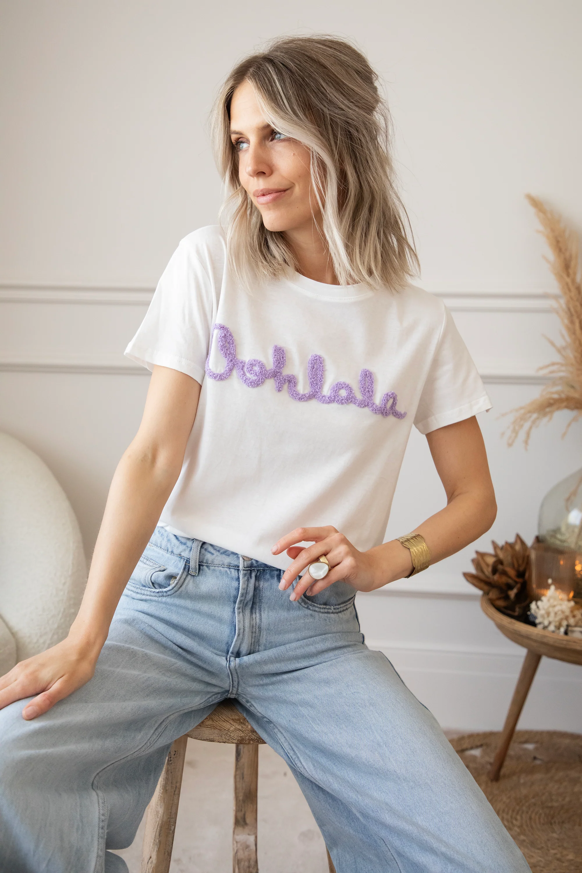 Oohlala White/Lila - T-Shirt - Image 8