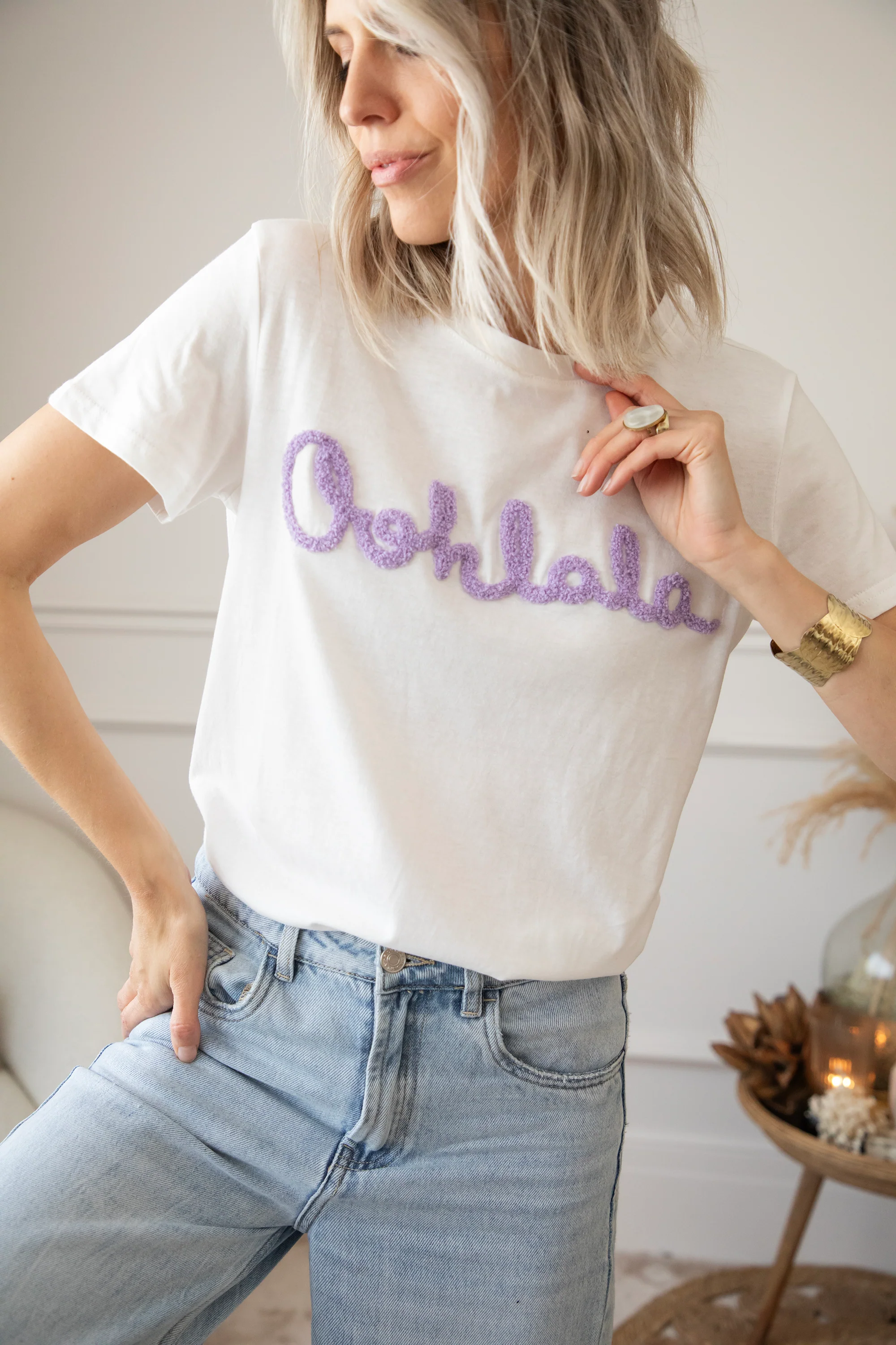 Oohlala White/Lila - T-Shirt - Image 9