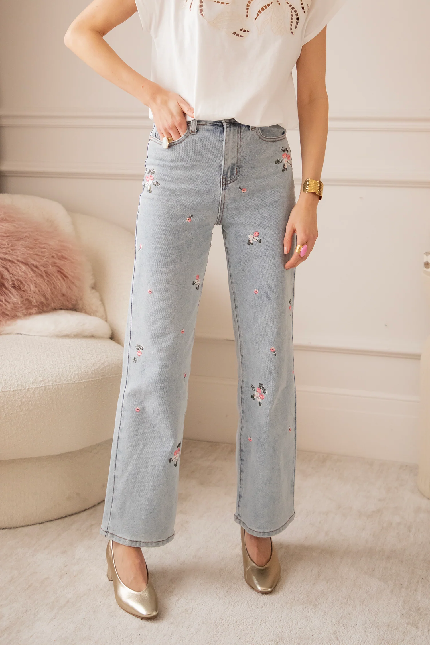 Pop Of Petal Blue/Pink - Jeans - Image 3