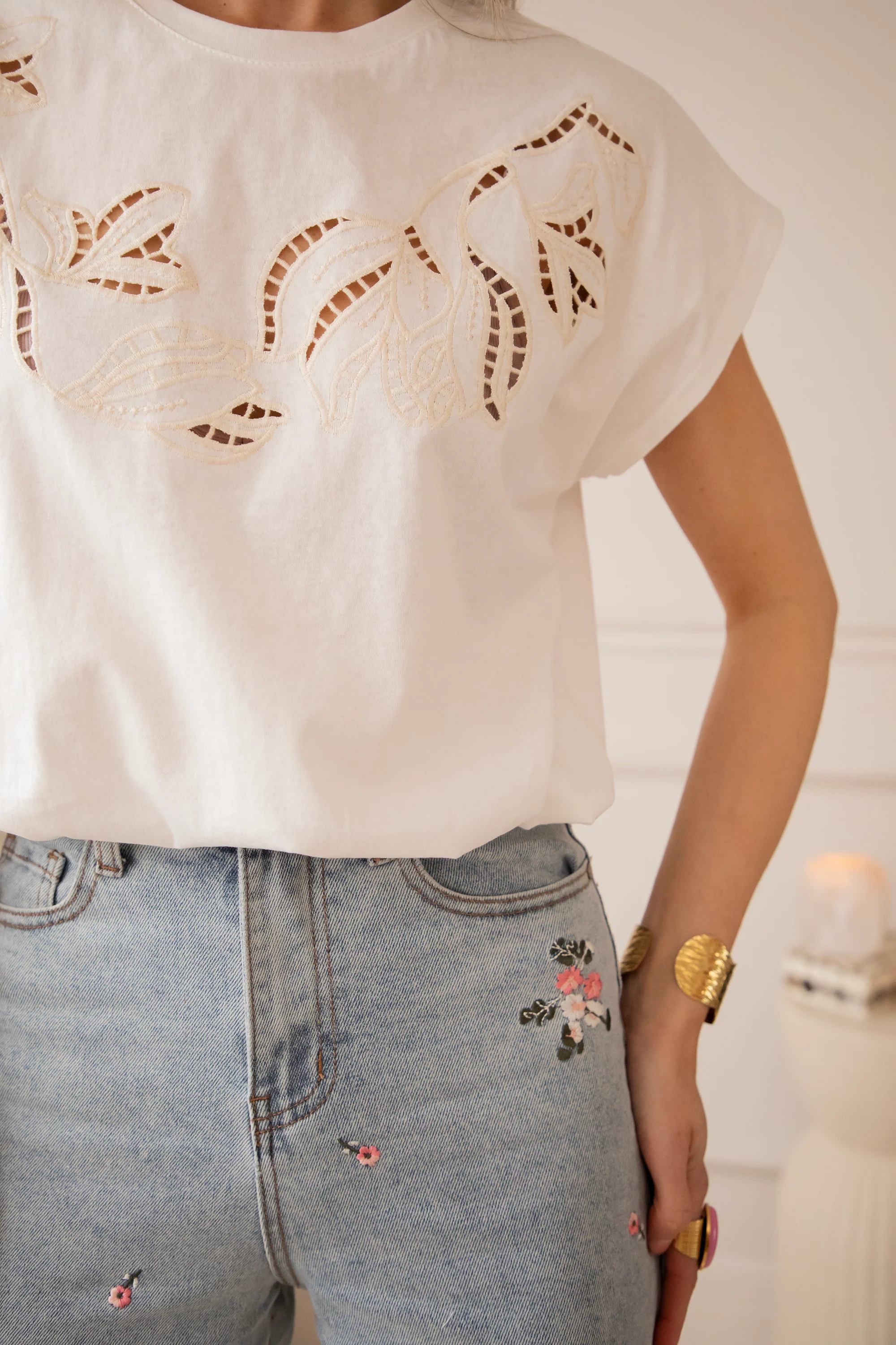 Pop Of Petal Blue/Pink - Jeans - Image 4