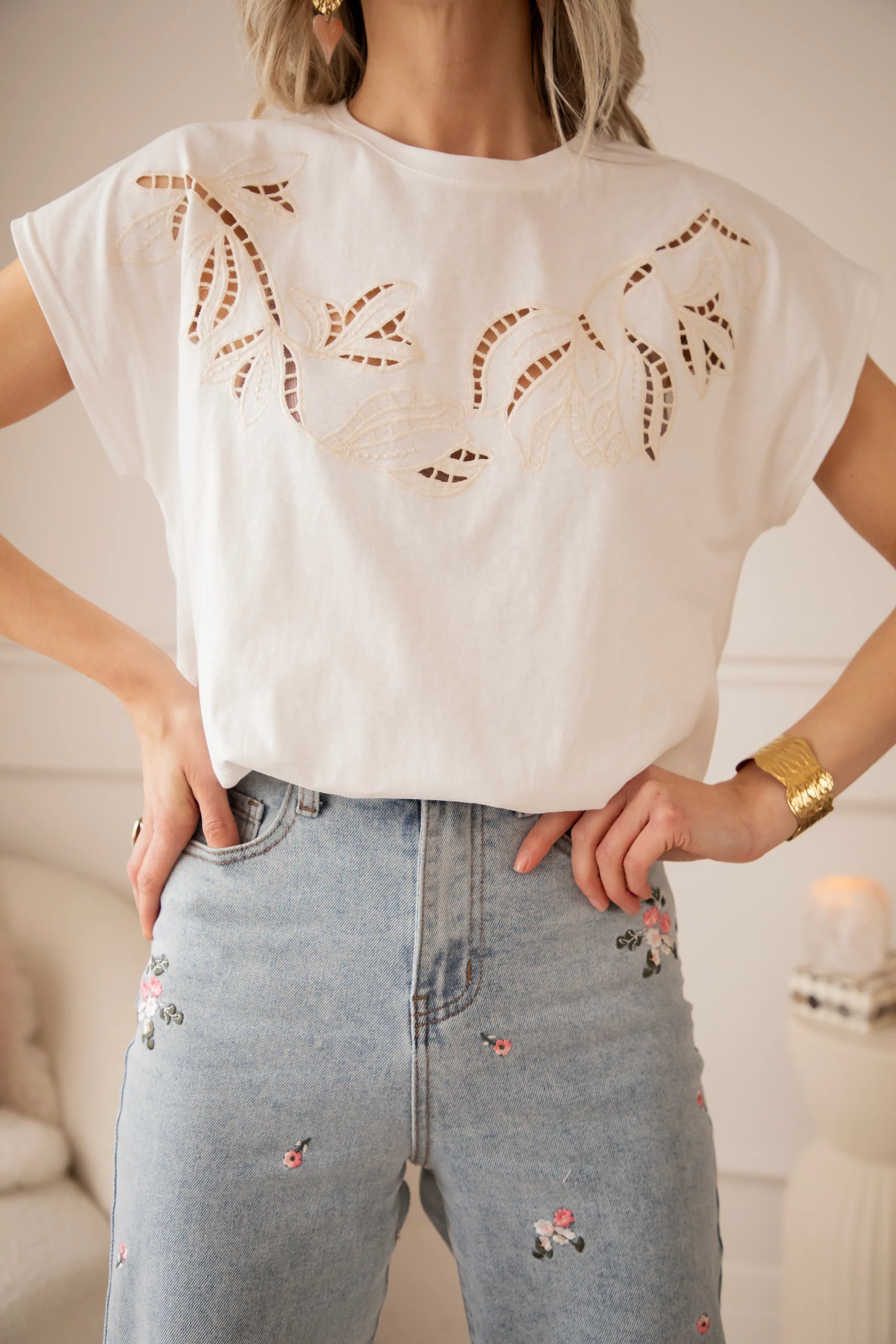 Pop Of Petal Blue/Pink - Jeans - Image 5